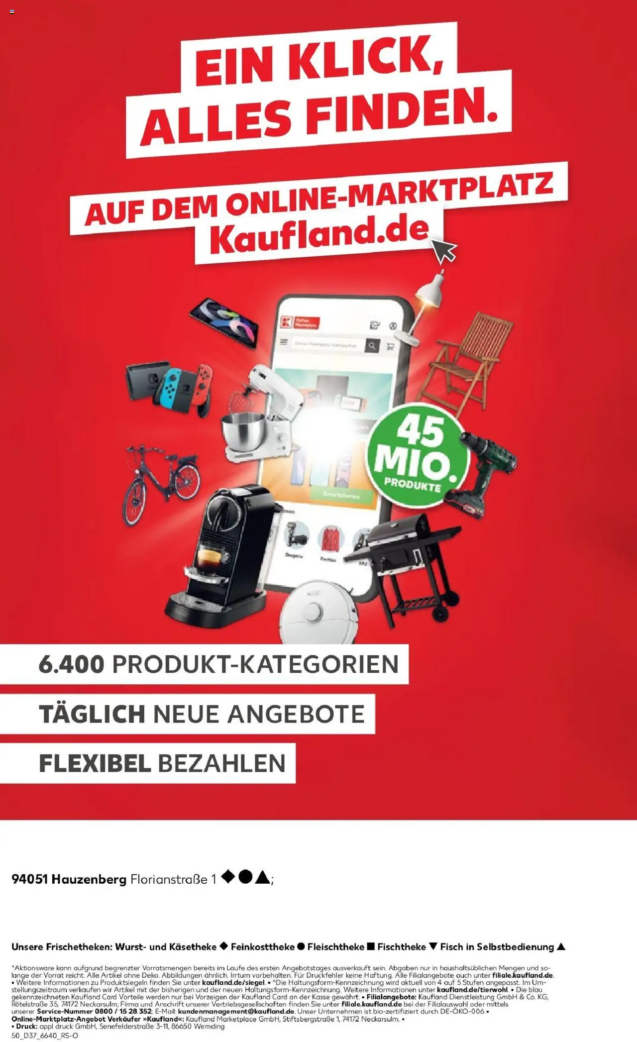 Kaufland prospekt Hauzenberg	 – gültig ab 14.09.2025 | Seite: 50 | Produkte: Kaffeemaschine, Stuhl, Wurst, Smartphone