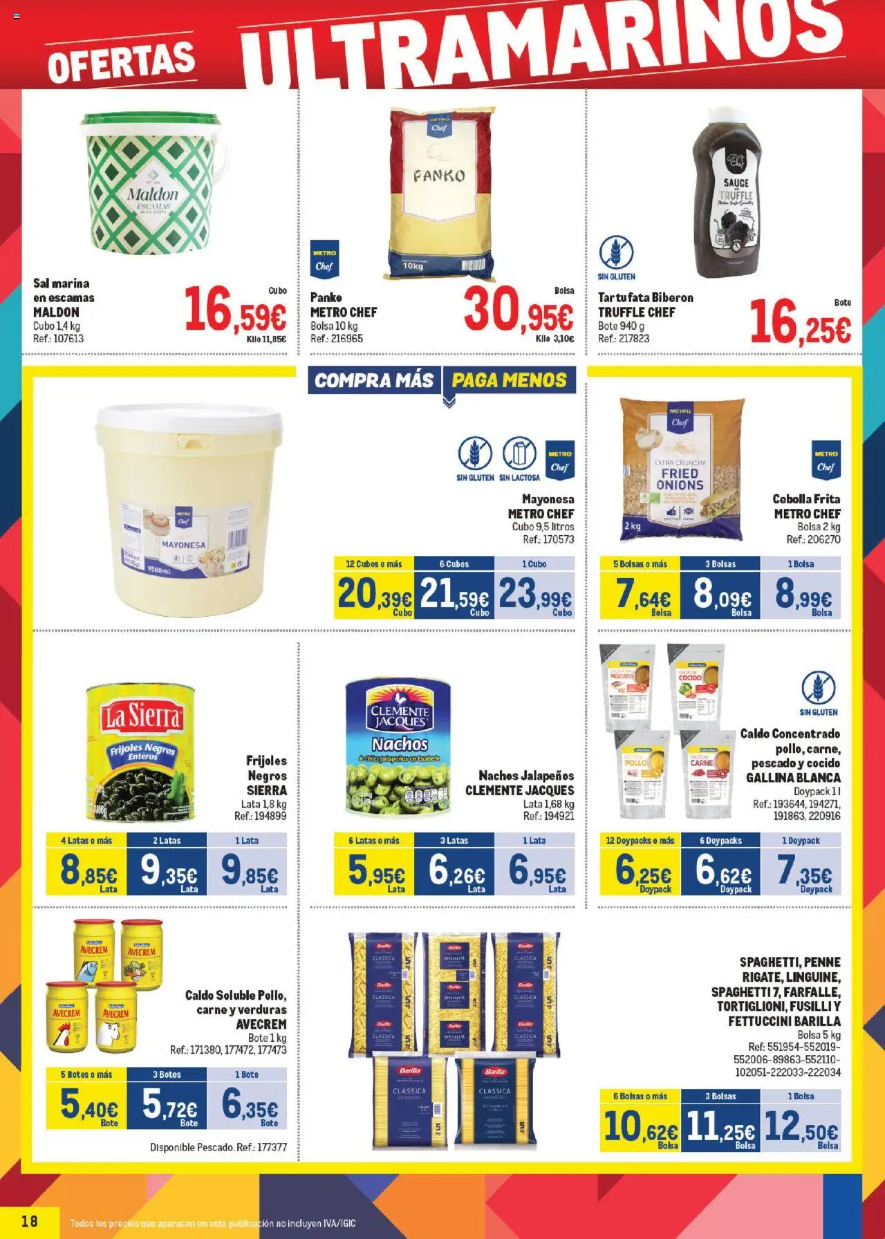 Makro - Precios Levante │ válido desde el 06.10.2025 | Página: 18 | Productos: Καλτσάκια μισά, Pescado, Παγωμένο τσάι, Οθόνη προβολής