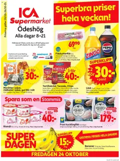 ICA Supermarket - Ödeshög - Förhandsvisning av reklamblad från butik ICA Supermarket aktuell från 20.10.2025