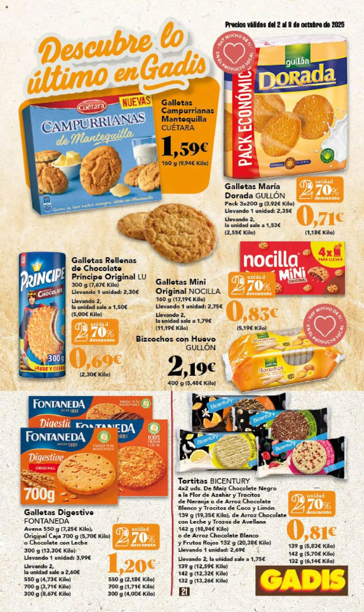 Gadis folleto │ válido desde el 02.10.2025 | Página: 21 | Productos: Chocolate con leche, Galletas rellenas, Συσκευή ροής, Caja