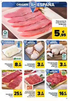 Carrefour folleto │ válido desde el 11.07.2025 | Página: 7 | Productos: Jamón, Cerdo, Filete, Bandeja