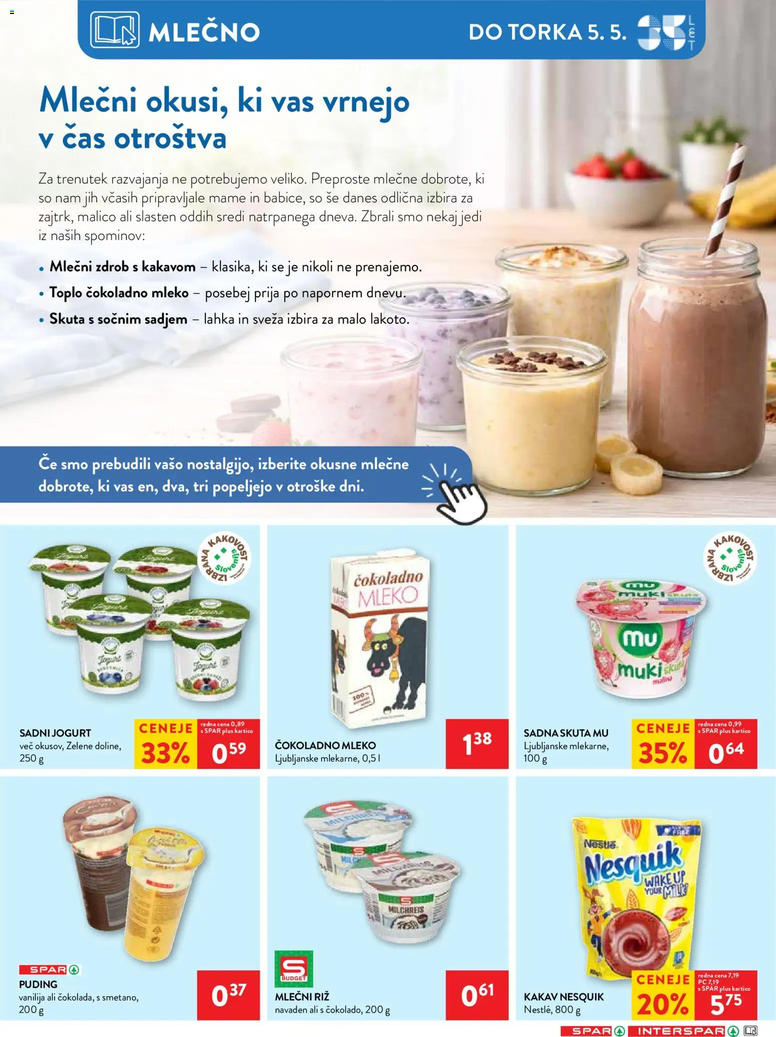 Novi Spar katalog ponudbe – veljaven od 29.04.2026 | Stran: 13 | Izdelki: Zdrob, Kakav, Mleko, Riz