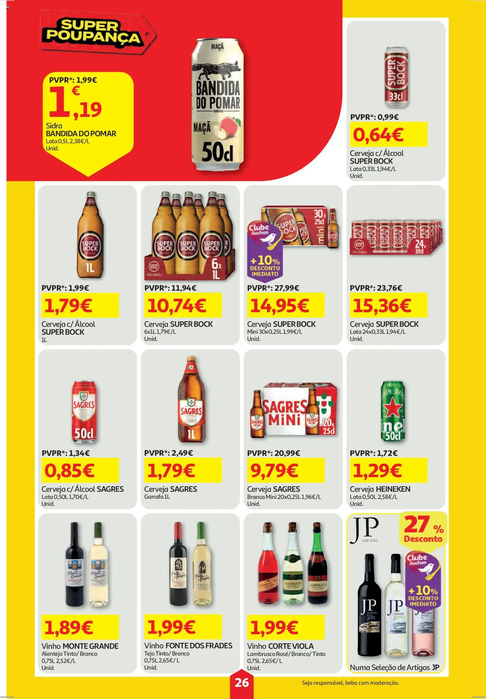Auchan folheto │ válido de 27.11.2025 | Página: 26 | Produtos: Super bock, Maça, Vinho, Cerveja