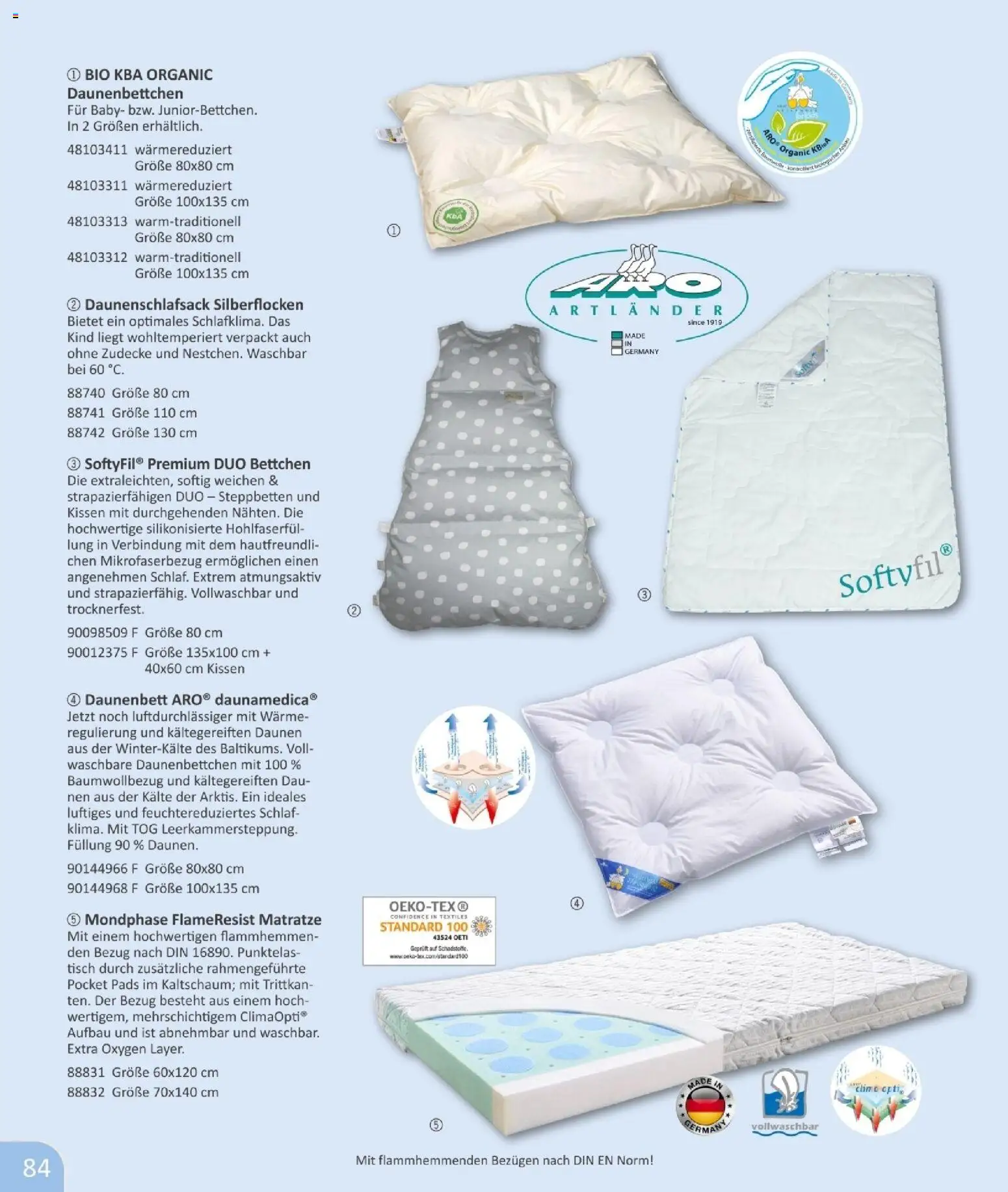 Vedes  Babykatalog  – gültig ab 01.01.2026 | Seite: 84 | Produkte: Matratze, Kissen, Tisch