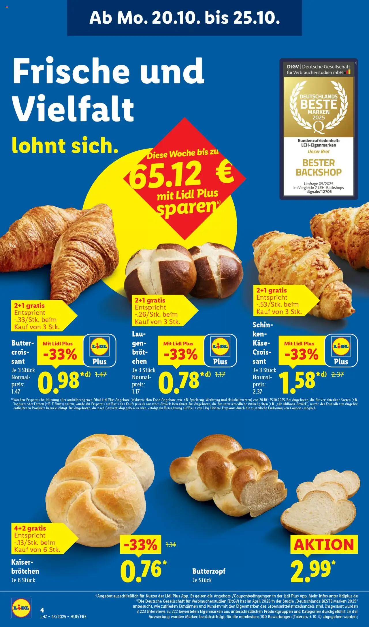 Lidl Prospekt Nagold – gültig ab 20.10.2025 | Seite: 10 | Produkte: Gewicht, Käse, Joghurt, Brot