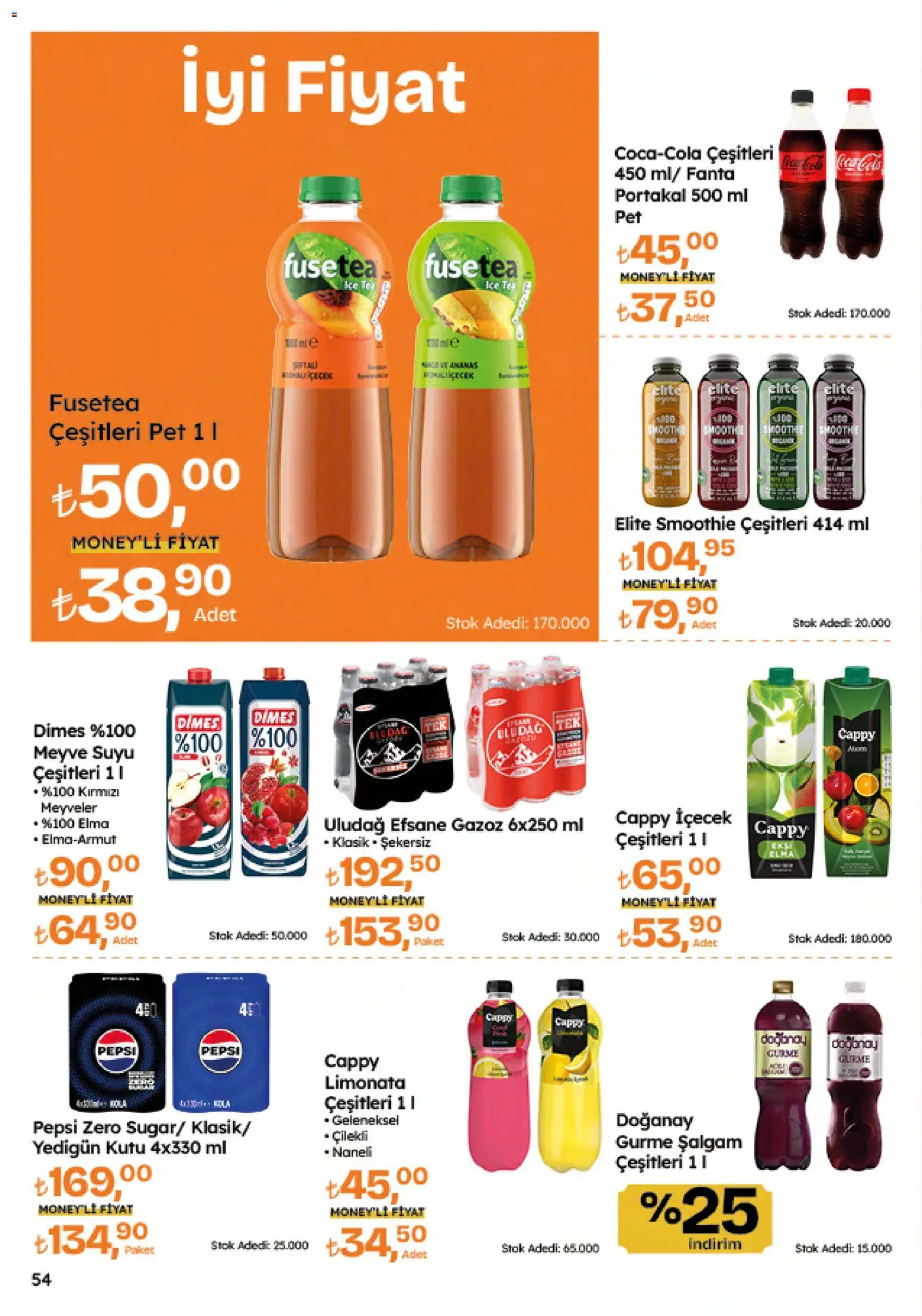 Migros Black Friday - 20.11.2025 tarihinden itibaren geçerlidir | Sayfa: 54 | Ürünler: Şalgam, Portakal, Meyve, Ice tea