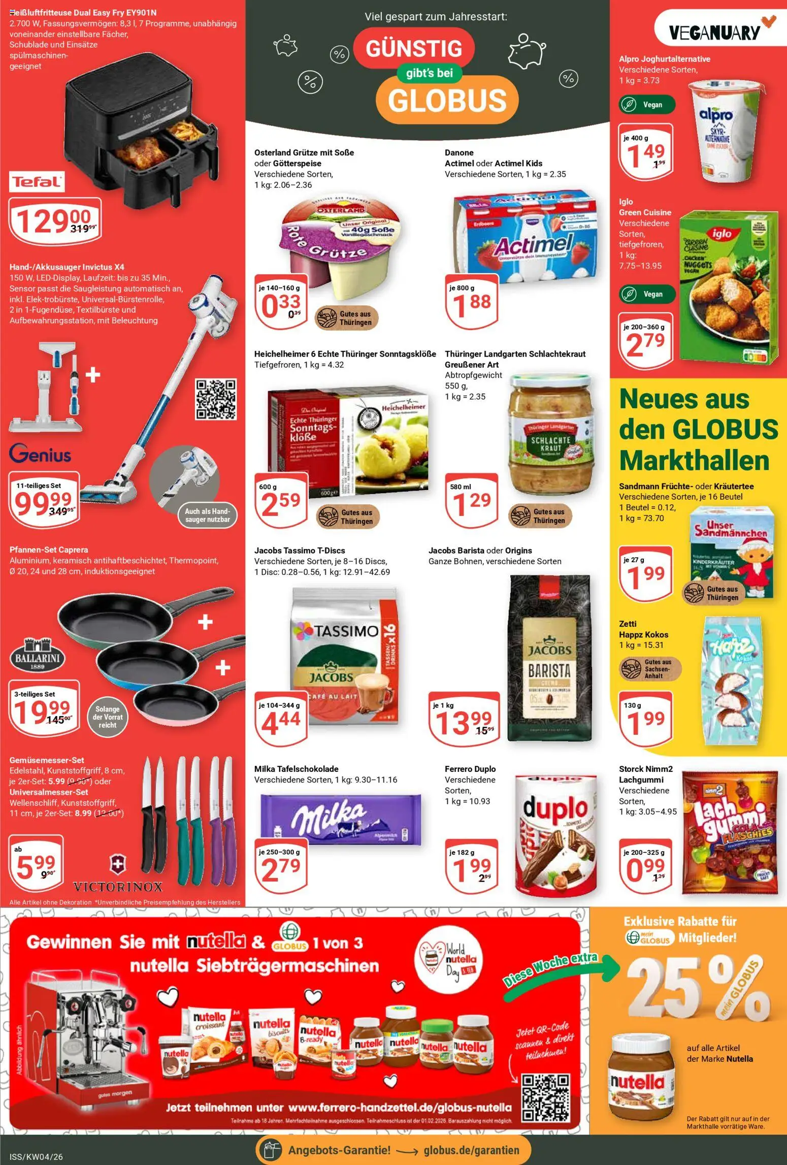Globus Prospekt 	 – gültig ab 19.01.2026 | Seite: 2 | Produkte: Ferrero duplo, Skyr, Nutella, Soße