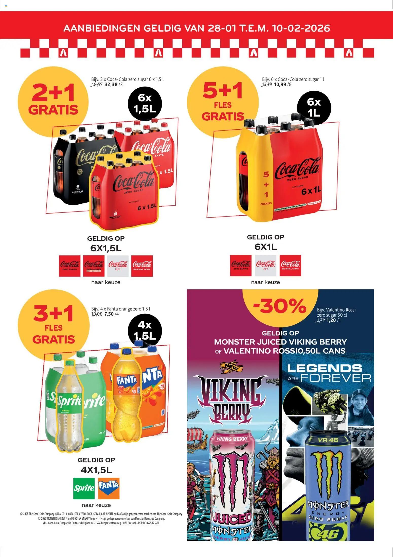 {H1} | Pagina: 12 | Producten: Coca Cola, Fanta, Sprite, Monster