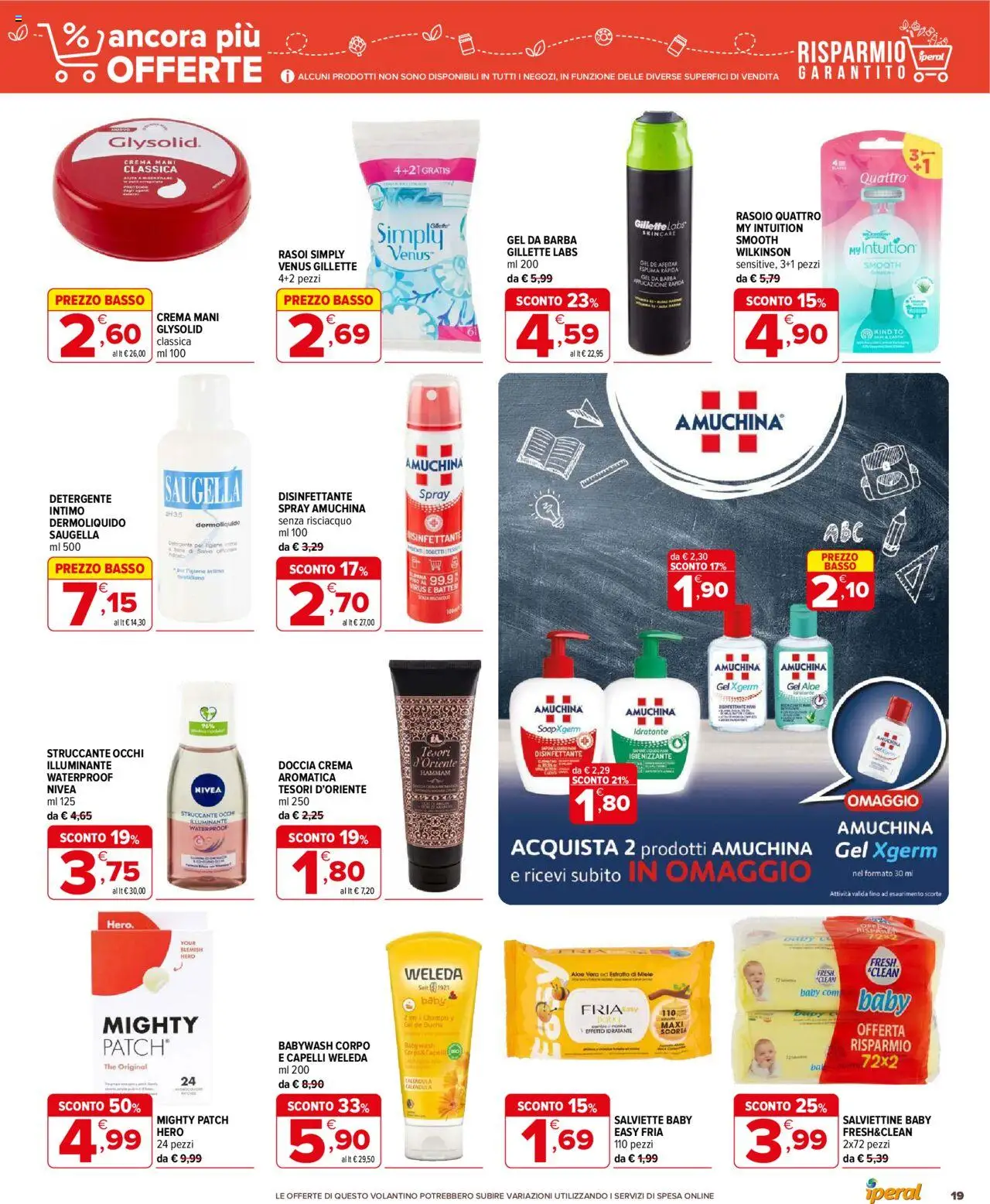 Volantino Iperal del 17.09.2025 | Pagina: 19 | Prodotti: Illuminante, Intimo, The, Doccia