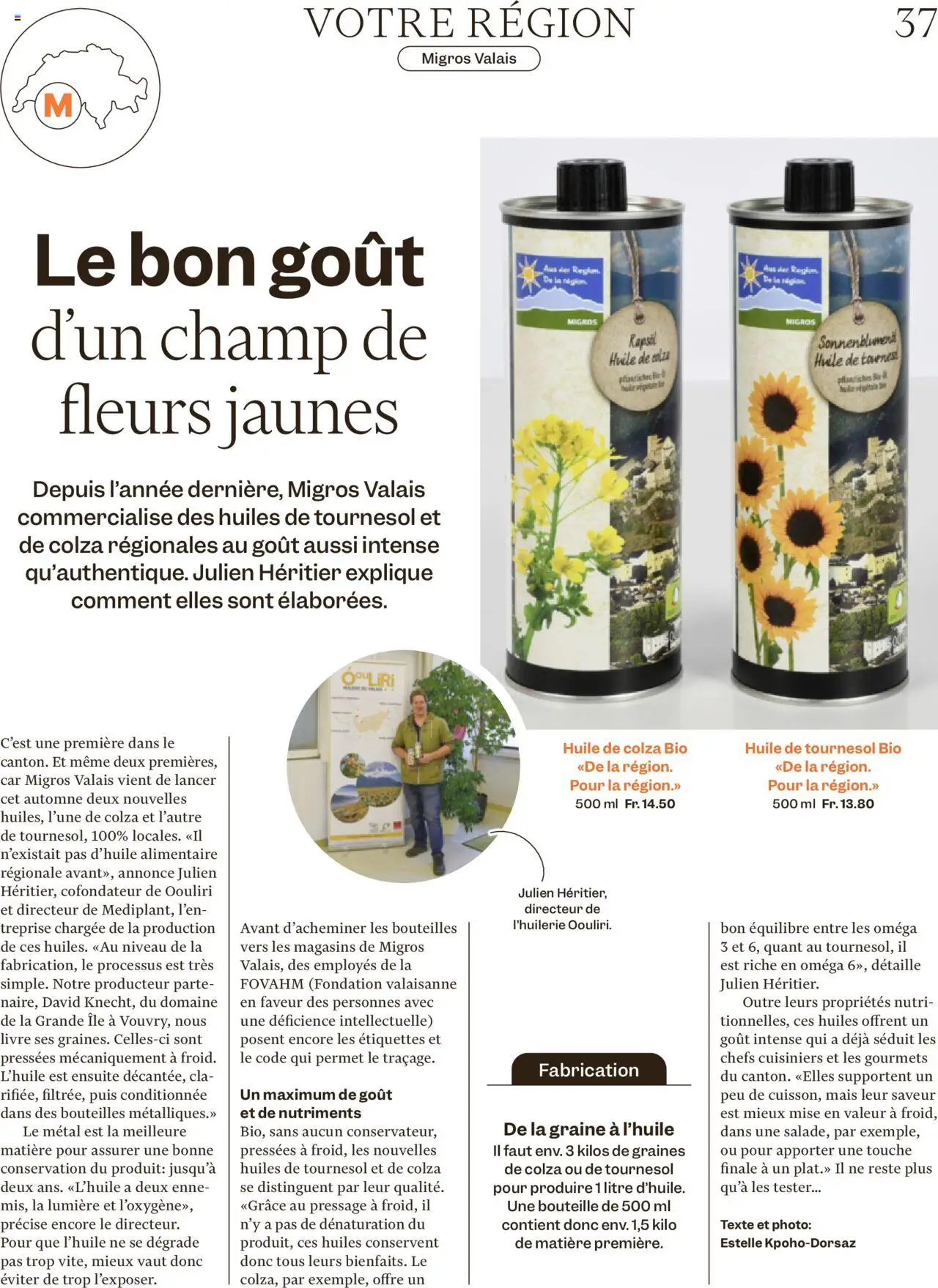Migros Magazin FR ab 26.05.2025 | Seite: 37 | Produkte: Rapsöl, Urtepotteskjuler