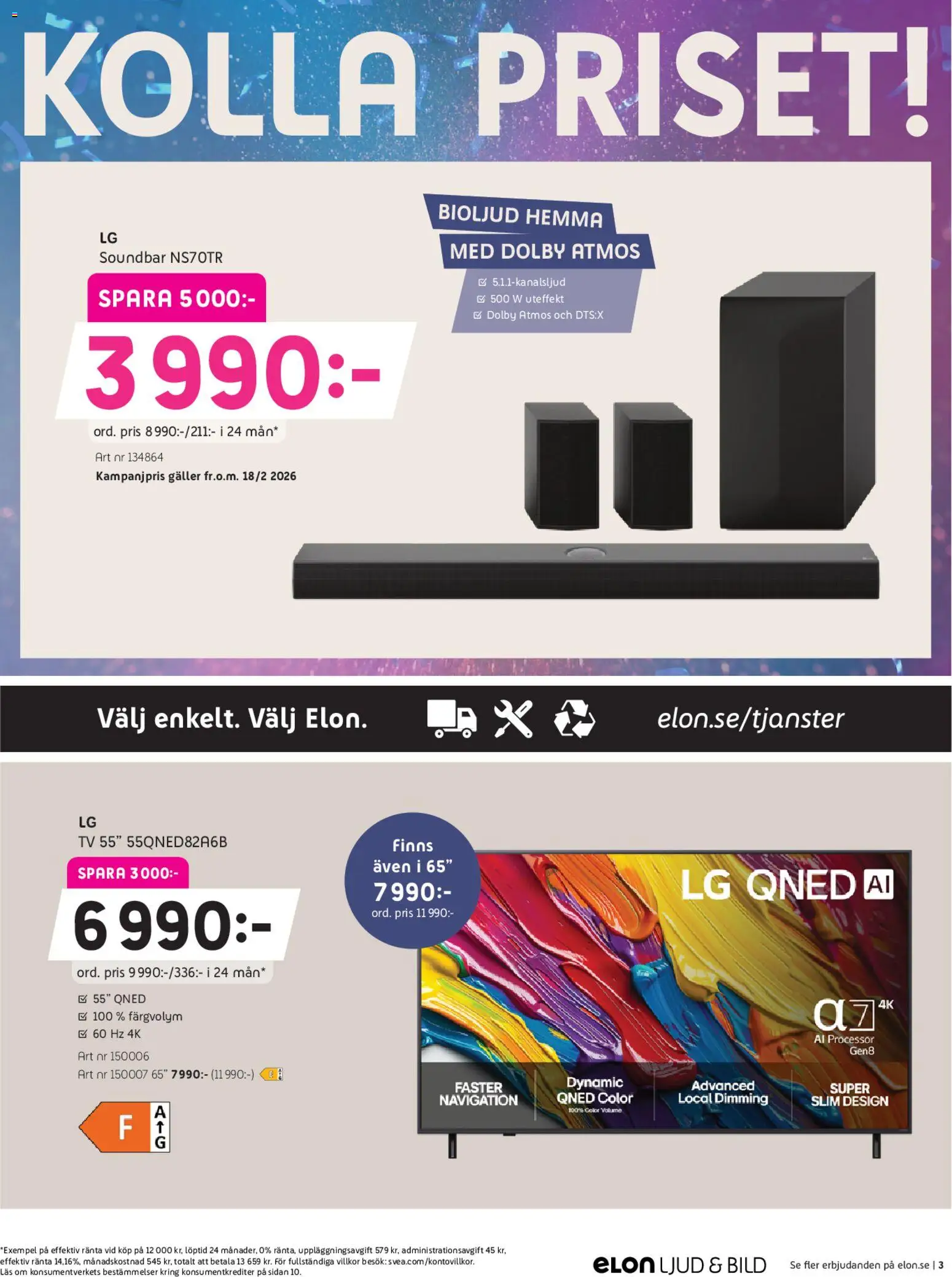 Elon reklamblad aktuell från 09.02.2026 | Sida: 3 | Produkter: Galler, Tv