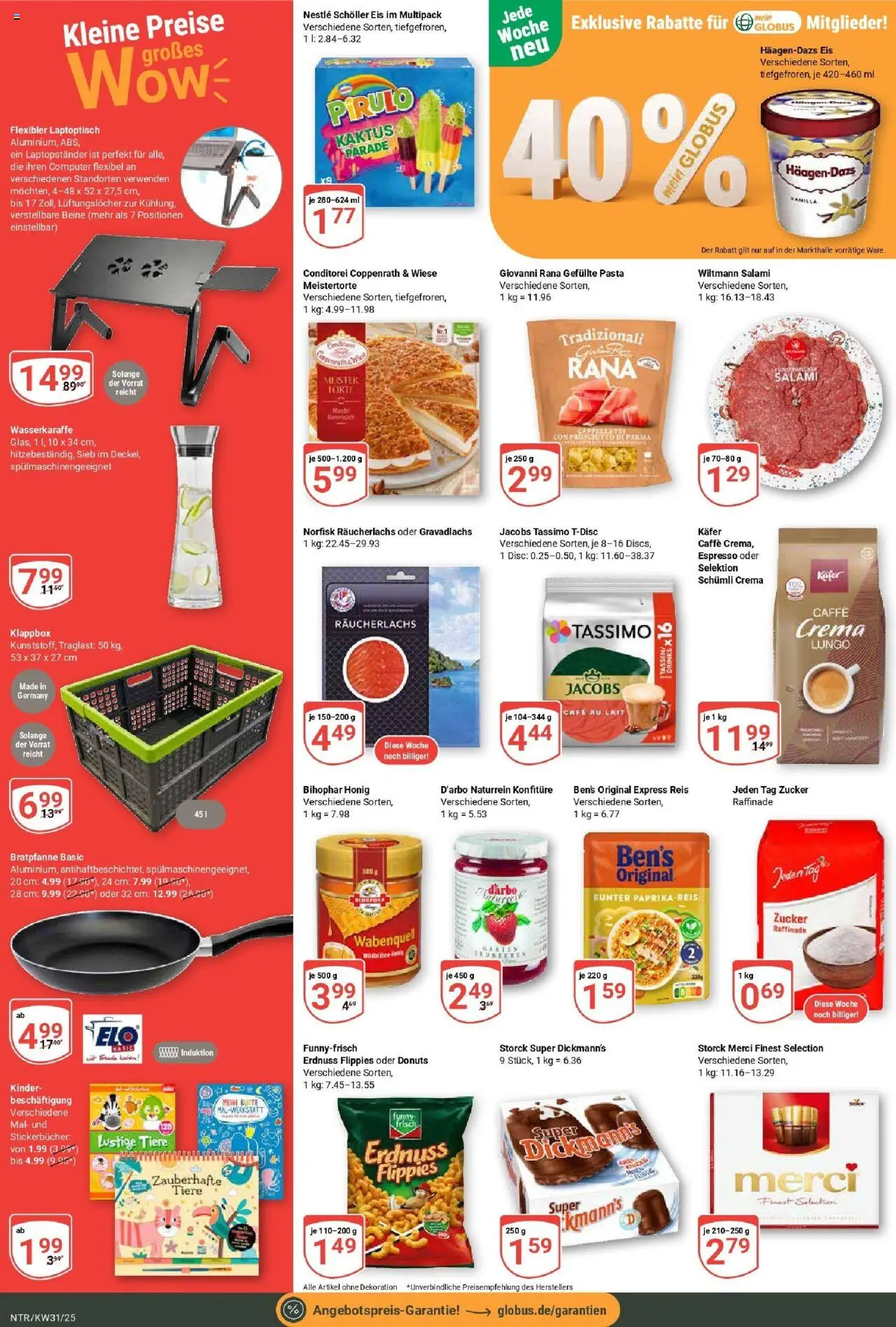 Globus prospekt Neutraubling	 - gültig ab dem 28.07.2025 | Seite: 6 | Produkte: Merci, Zucker, Pasta, Salami