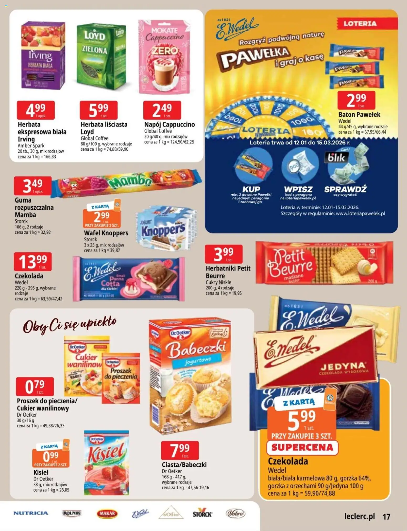 E.Leclerc gazetka - Zielona Góra od 03.03.2026 | Strona: 17 | Produkty: Jogurt, Czekolada, Herbata, Cukier