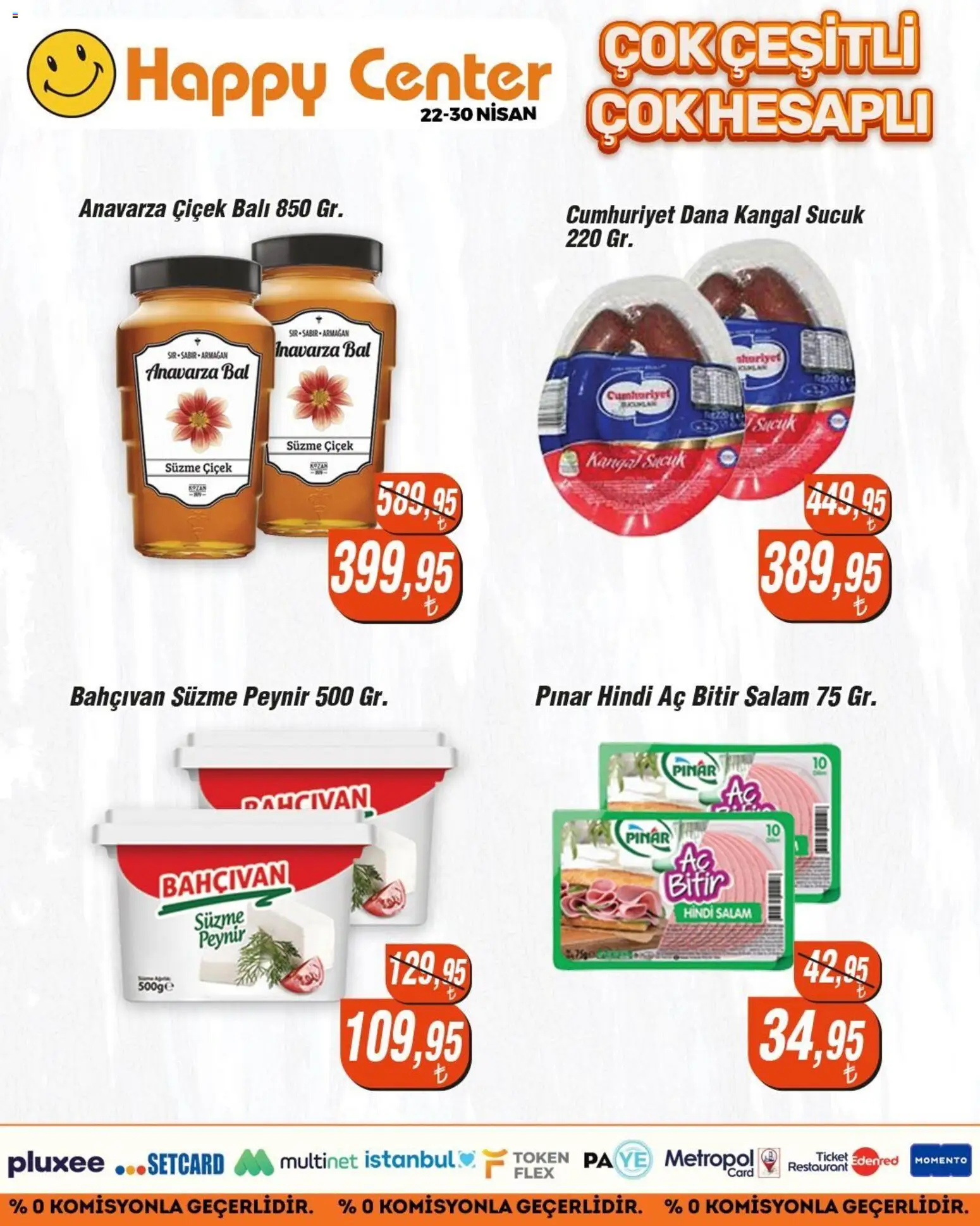 Happy Center Katalog - 22.04.2026 tarihinden itibaren geçerlidir | Sayfa: 10 | Ürünler: Peynir, Salam, Süzme peynir, Sucuk