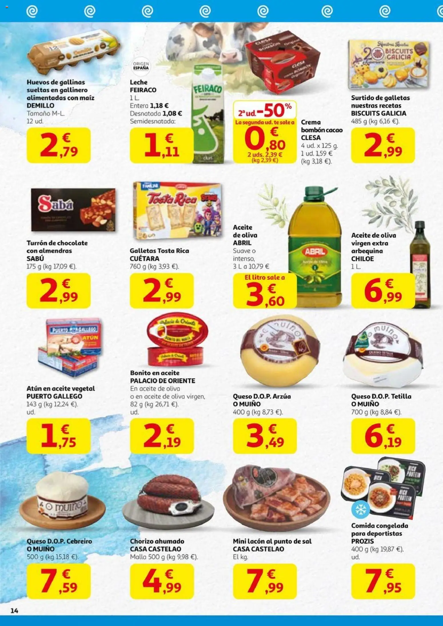 Alcampo - Reapertura Vigo  │ válido desde el 13.11.2025 | Página: 14 | Productos: Crema, Té, Galletas, Aceite de oliva