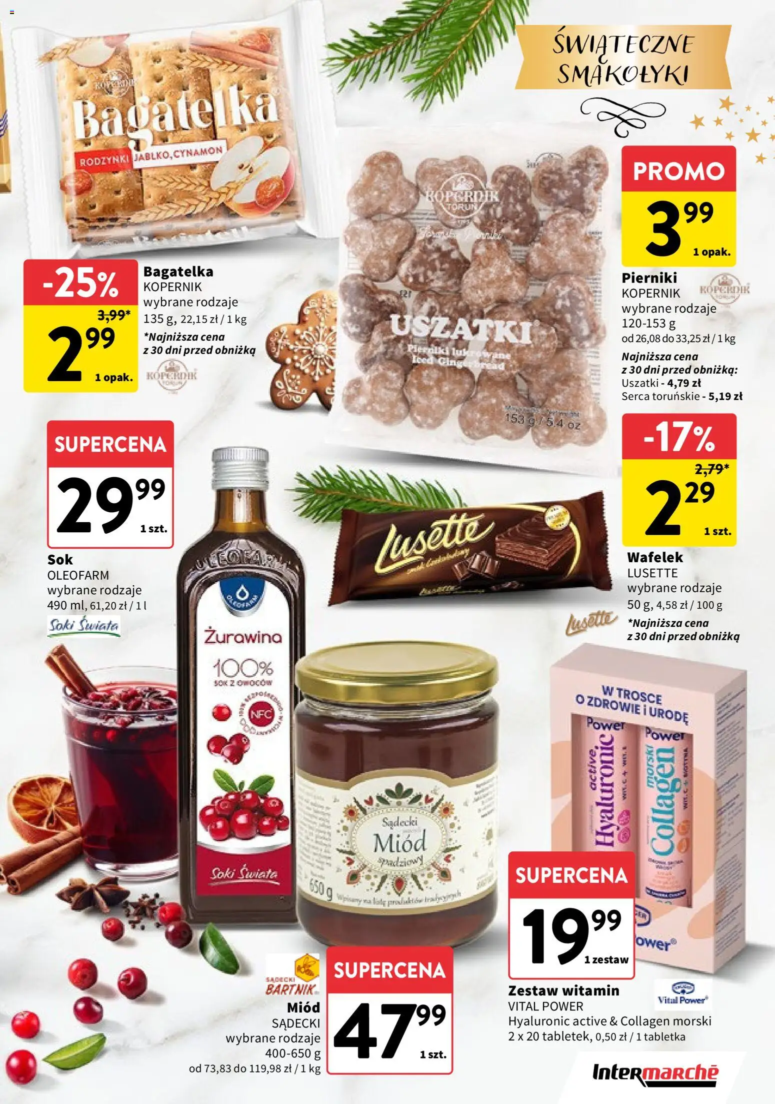 Intermarche Gazetka - Świąteczne Delikatesy od 04.12.2025 | Strona: 11 | Produkty: Pierniki, Cynamon, Żurawina, Rodzynki