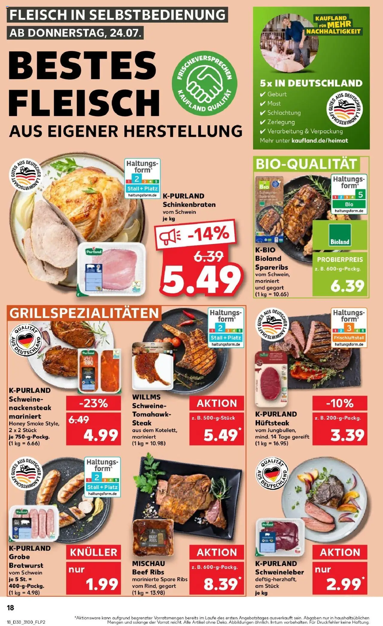 Kaufland prospekt Halle (Saale)	 - gültig ab dem 27.07.2025 | Seite: 37 | Produkte: Bratwurst, Spare ribs, Steak, Fleisch