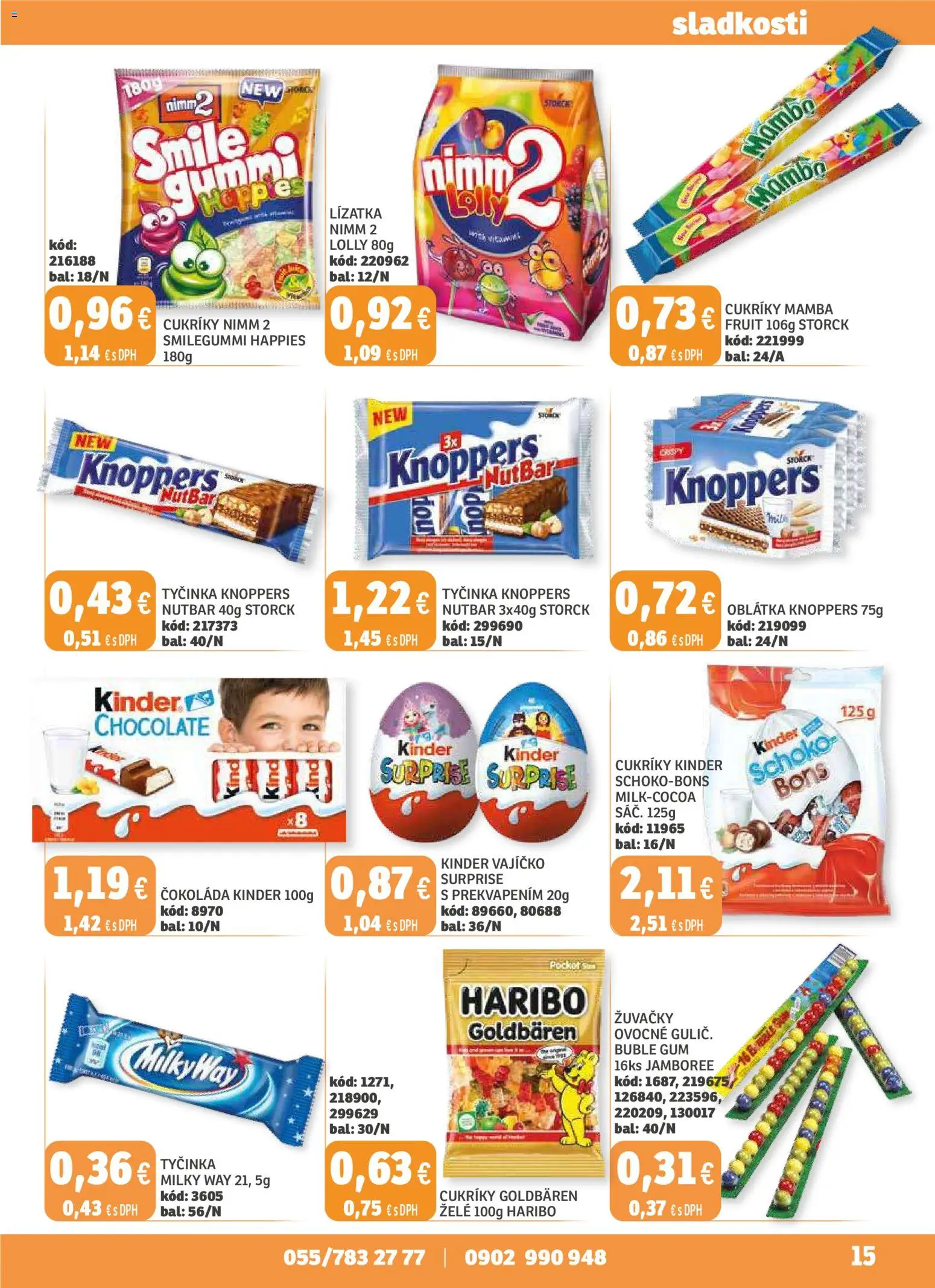 Nové Labaš akcie – leták je platný od 14.11.2025 | Strana: 15 | Produkty: Kinder, Kinder Surprise, Čokoláda, Cukríky