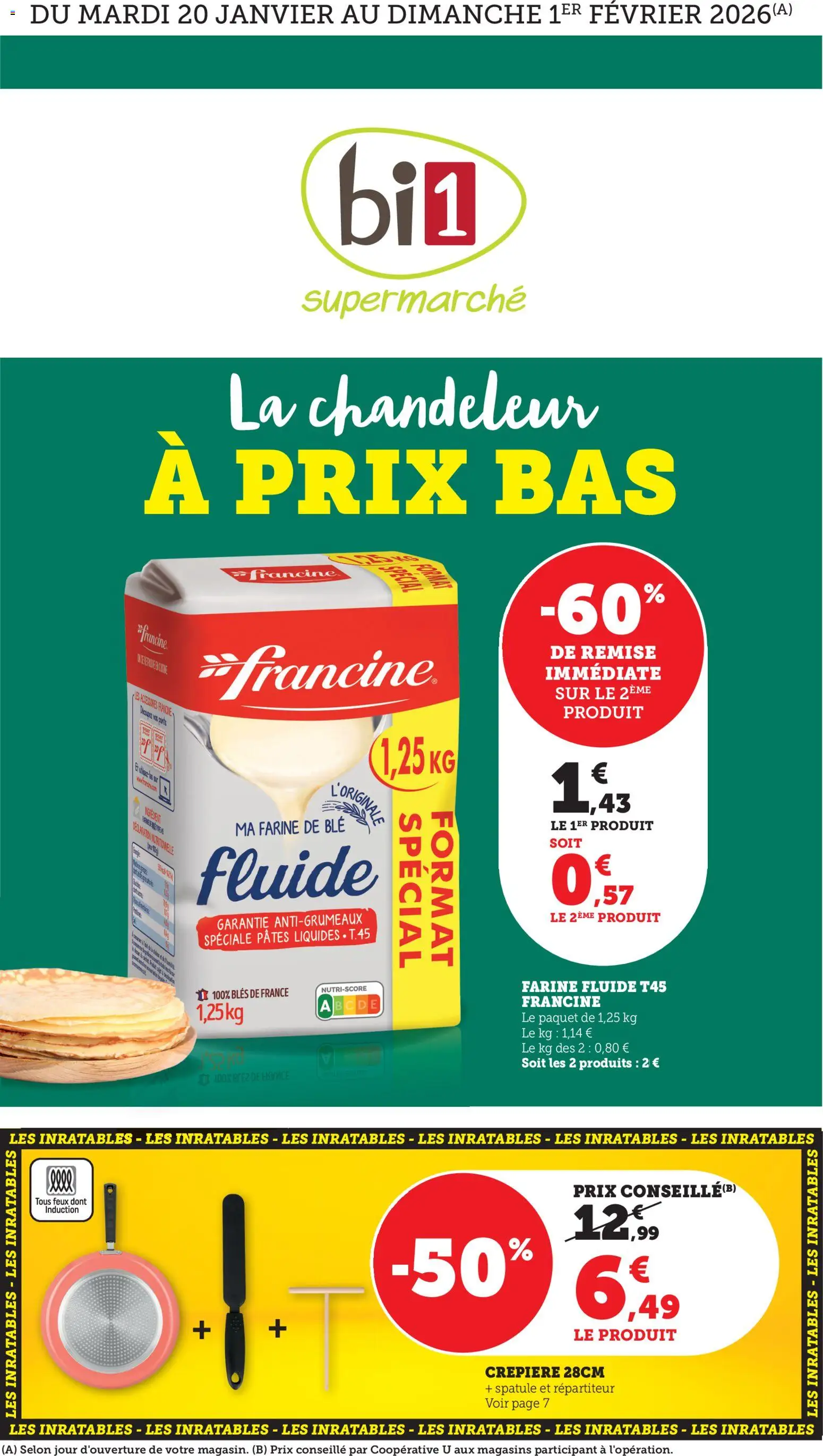 {H1} | Page: 1 | Produits: Farine de ble, Farine, Crêpière, Pâtes