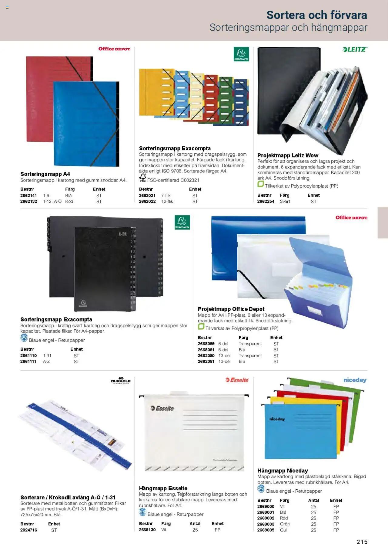 Office Depot reklamblad aktuell från 01.02.2025 | Sida: 217 | Produkter: Kartong, Mapp