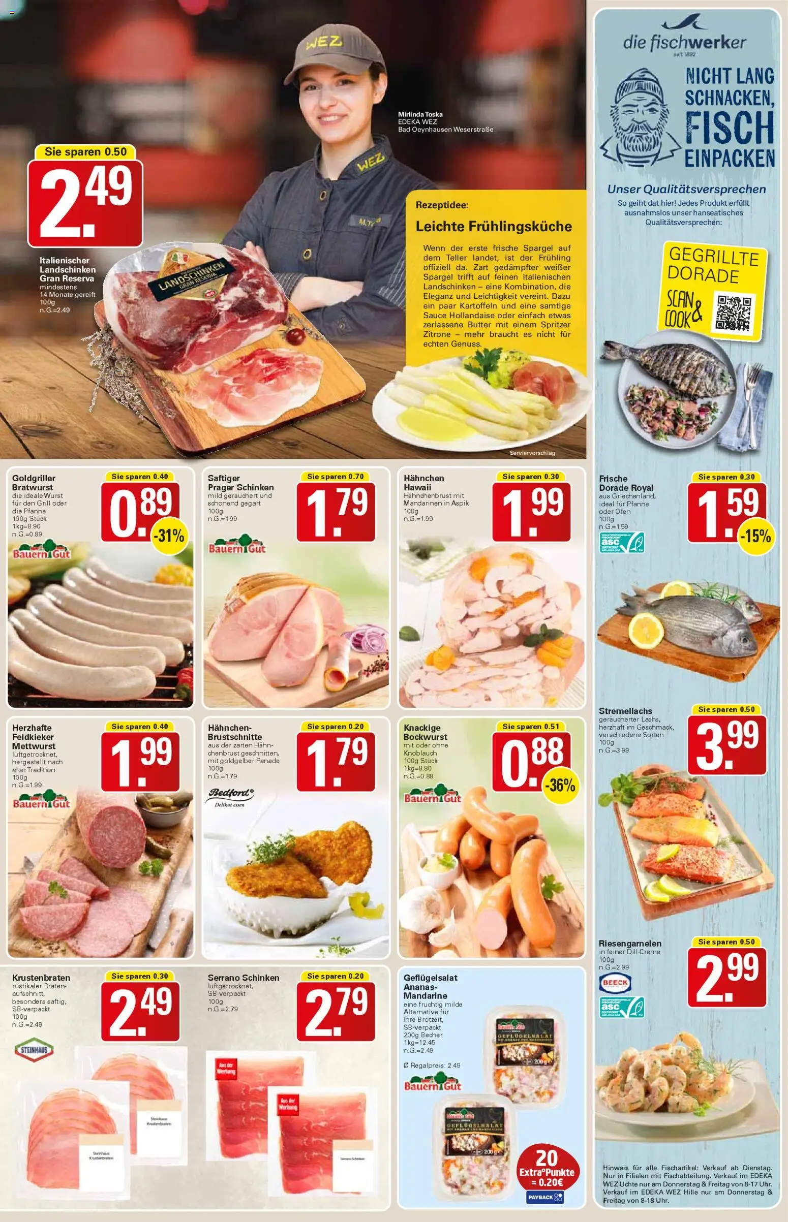WEZ Prospekt 	 – gültig ab 27.04.2026 | Seite: 7 | Produkte: Butter, Spargel, Serrano schinken, Hahnchenbrust