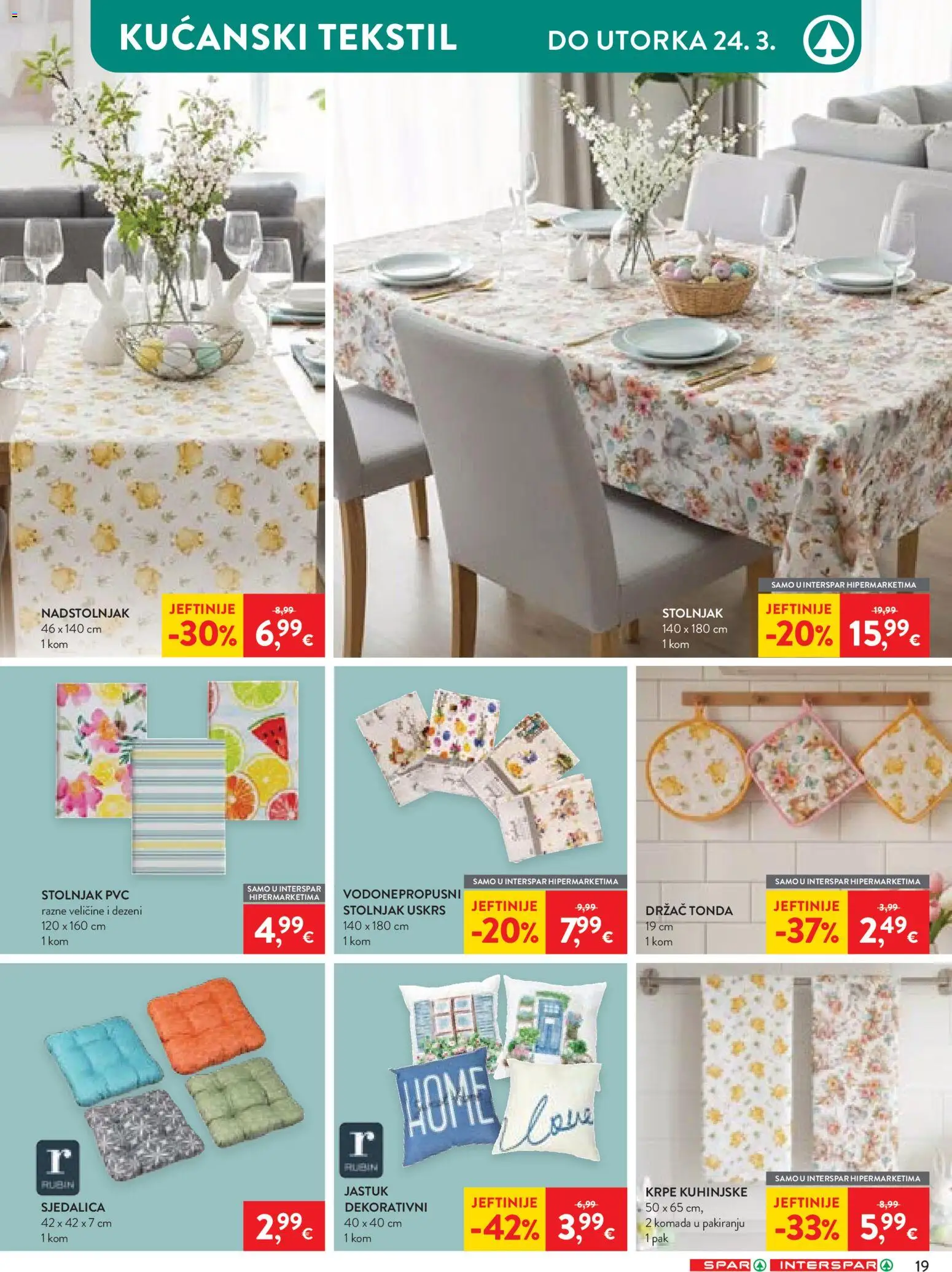 Spar katalog | vrijedi od 08.03.2026 | Stranica: 25 | Proizvodi: Jastuk, Stolnjak