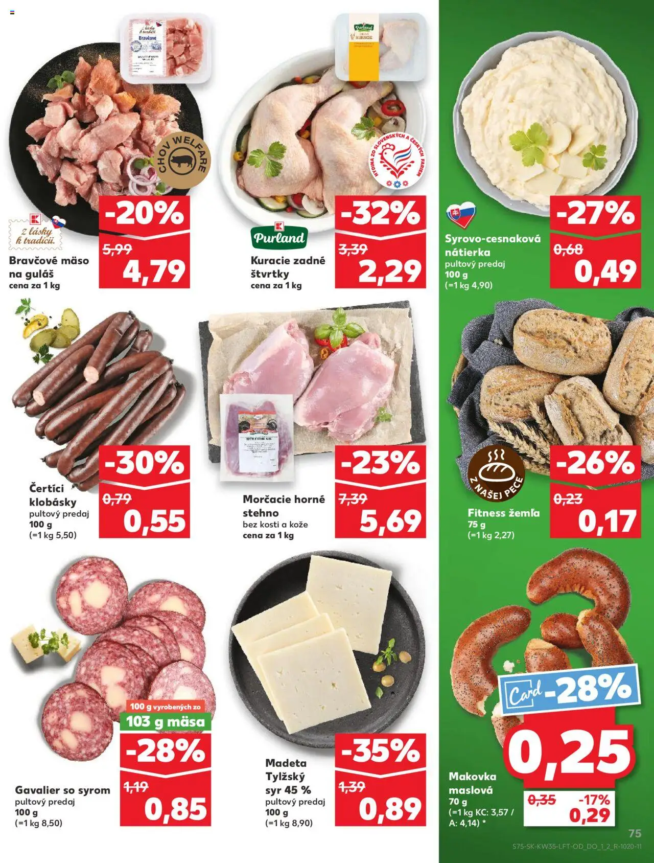 Kaufland SK akciós ujság - amely érvényes a következő dátumtól: 28.08.2025 | Oldal: 75 | Termékek: Só