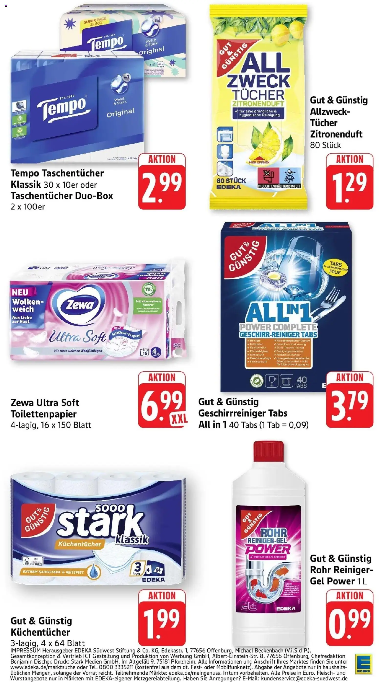 Edeka prospekt Oberstenfeld	 – gültig ab 09.03.2026 | Seite: 37 | Produkte: Box, Zewa, Klarspüler, Toilettenpapier