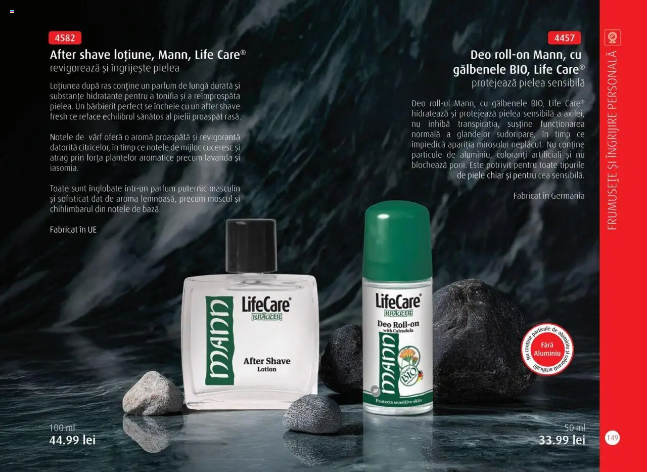 Life Care catalog - Aprilie/Octombrie – valabil de la 01.04.2025 | Pagină: 151 | Produse: After shave, Parfum