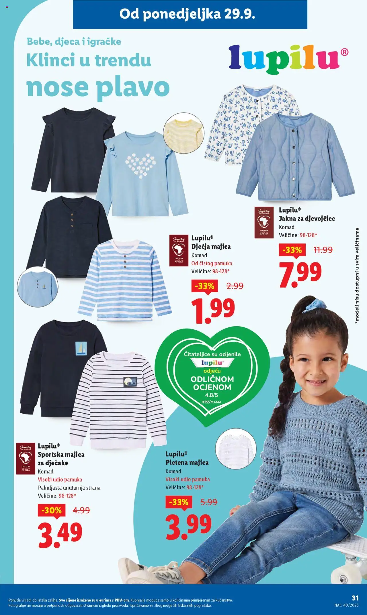 Lidl katalog | vrijedi od 29.09.2025 | Stranica: 31 | Proizvodi: Majica, Jakna