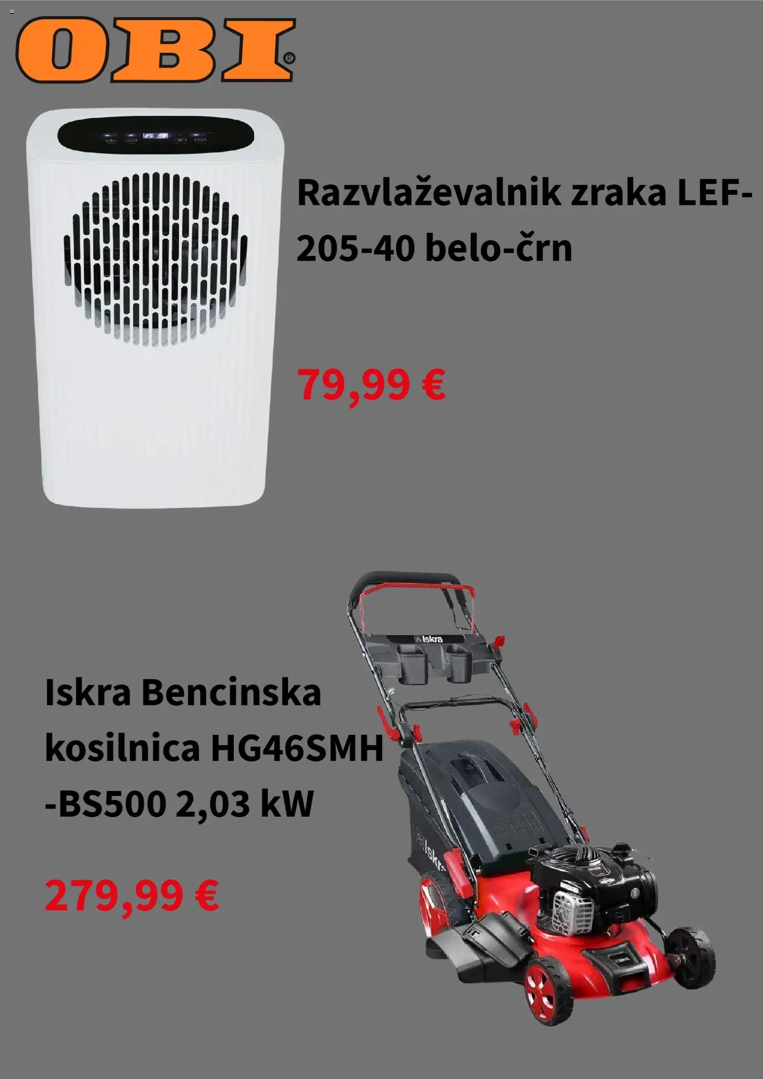 Novi OBI katalog ponudbe – veljaven od 24.11.2025 | Stran: 5 | Izdelki: Kosilnica