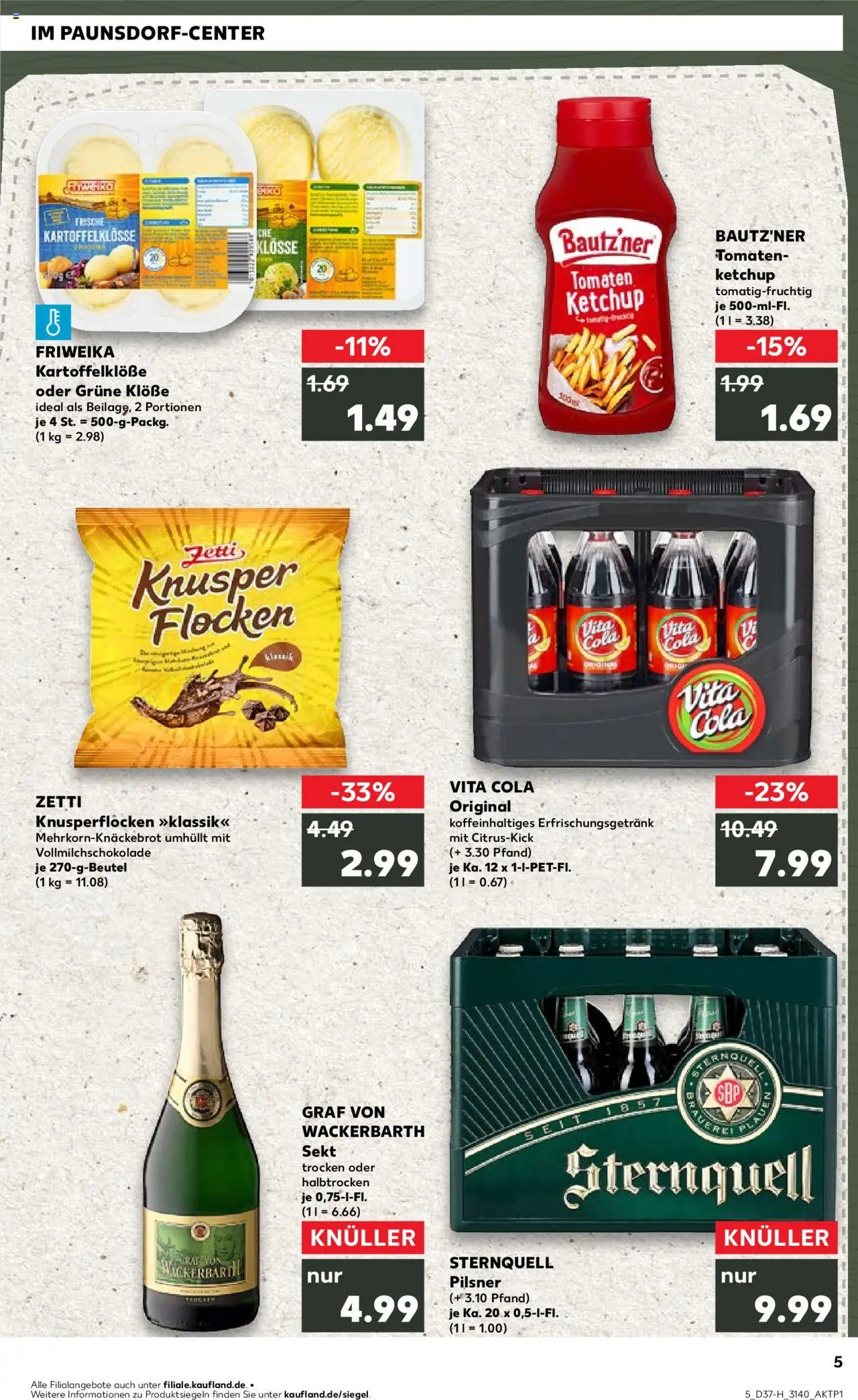 Kaufland prospekt Leipzig	 – gültig ab 11.09.2025 | Seite: 5 | Produkte: Cola, Tomaten, Ketchup, Flocken