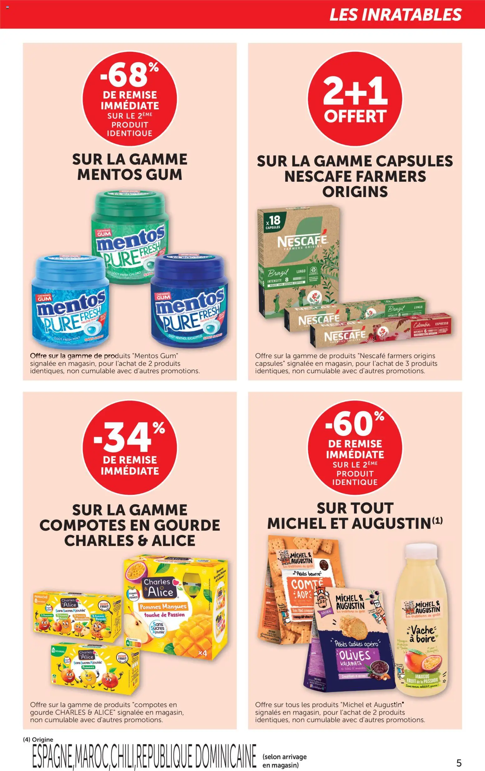 {H1} | Page: 5 | Produits: Mangue, Cookies, Beurre, Fromage