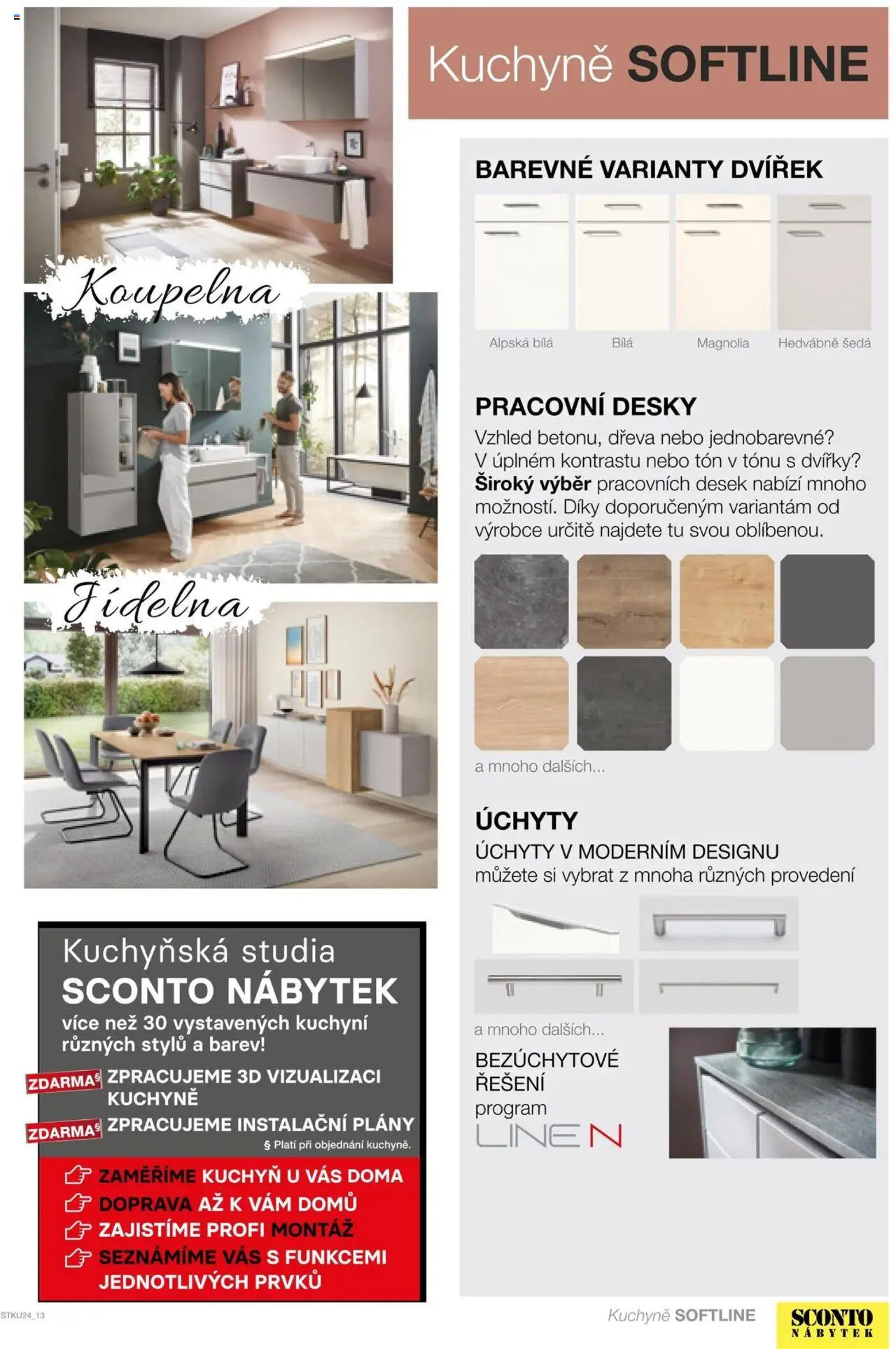 Sconto nábytek katalog - Kuchyně od 01.01.2025 | Strana: 13 | Produkty: Nábytek, Desky, Koupelna, Kuchyně