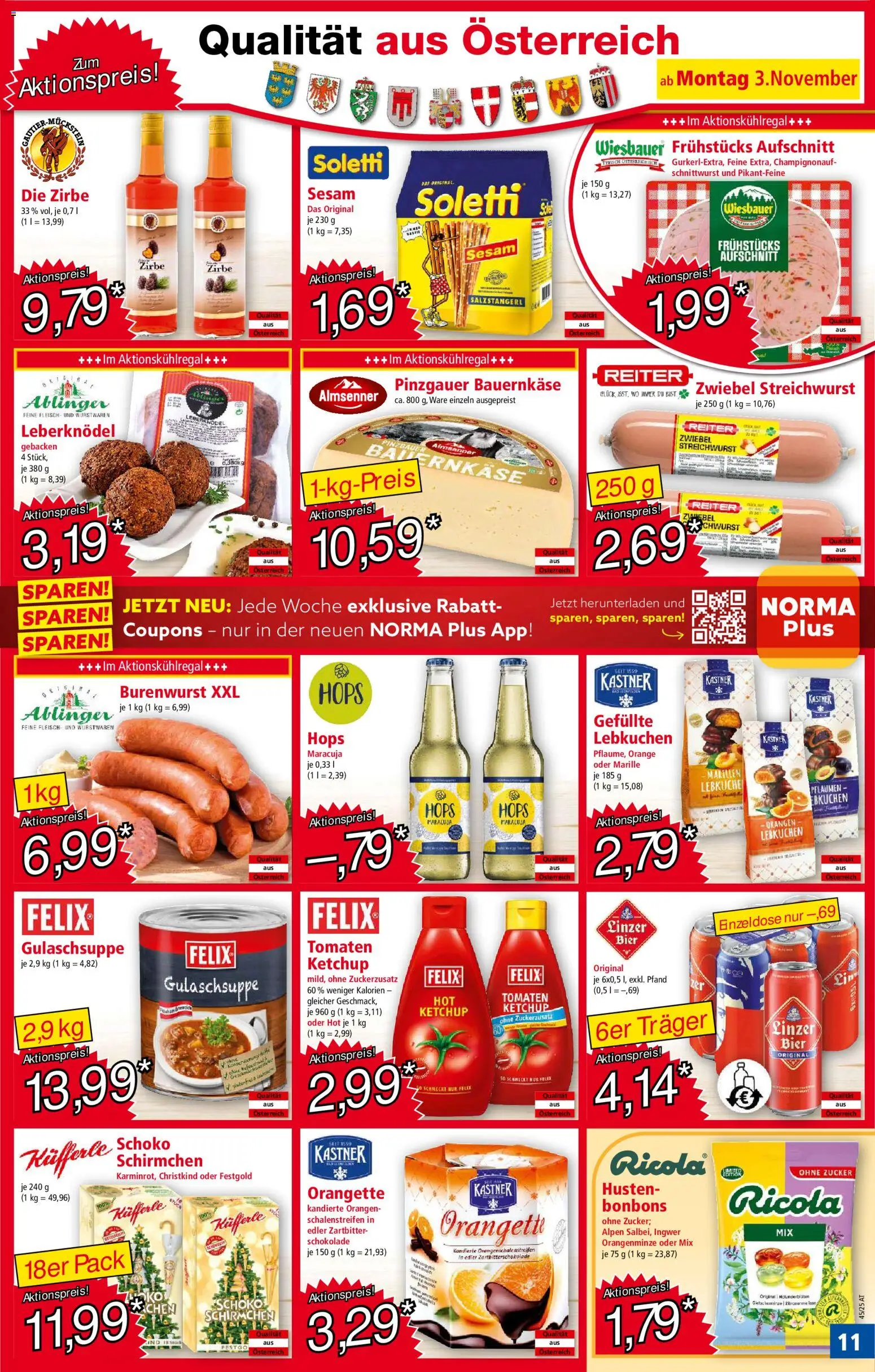 Norma Flugblatt gültig ab 03.11.2025 | Seite: 12 | Produkte: Ketchup, Bier, Orangen, Tomaten
