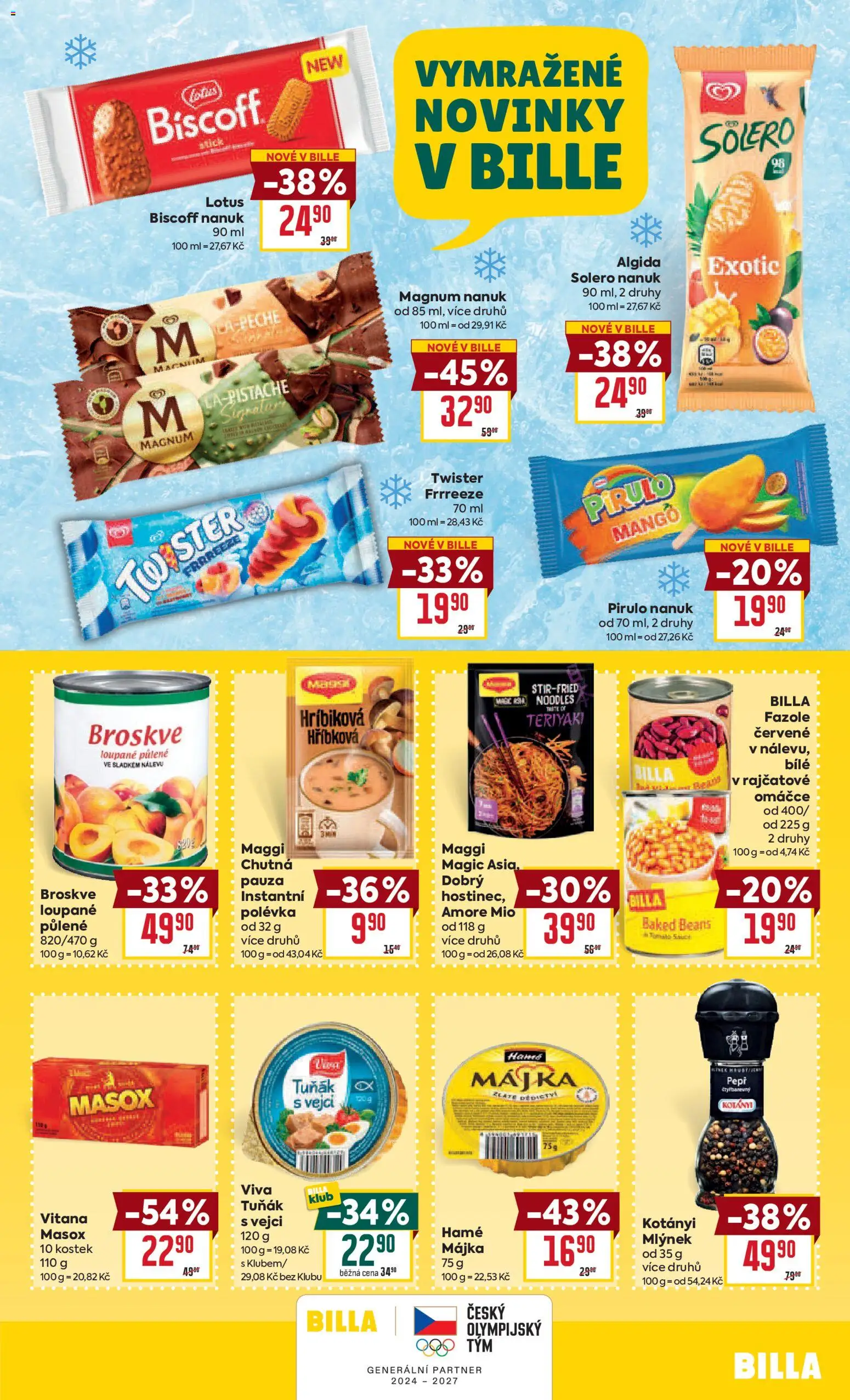 Billa Velký leták od 07.04.2026 | Strana: 21 | Produkty: Broskve, Magnum, Masox, Nanuk Magnum