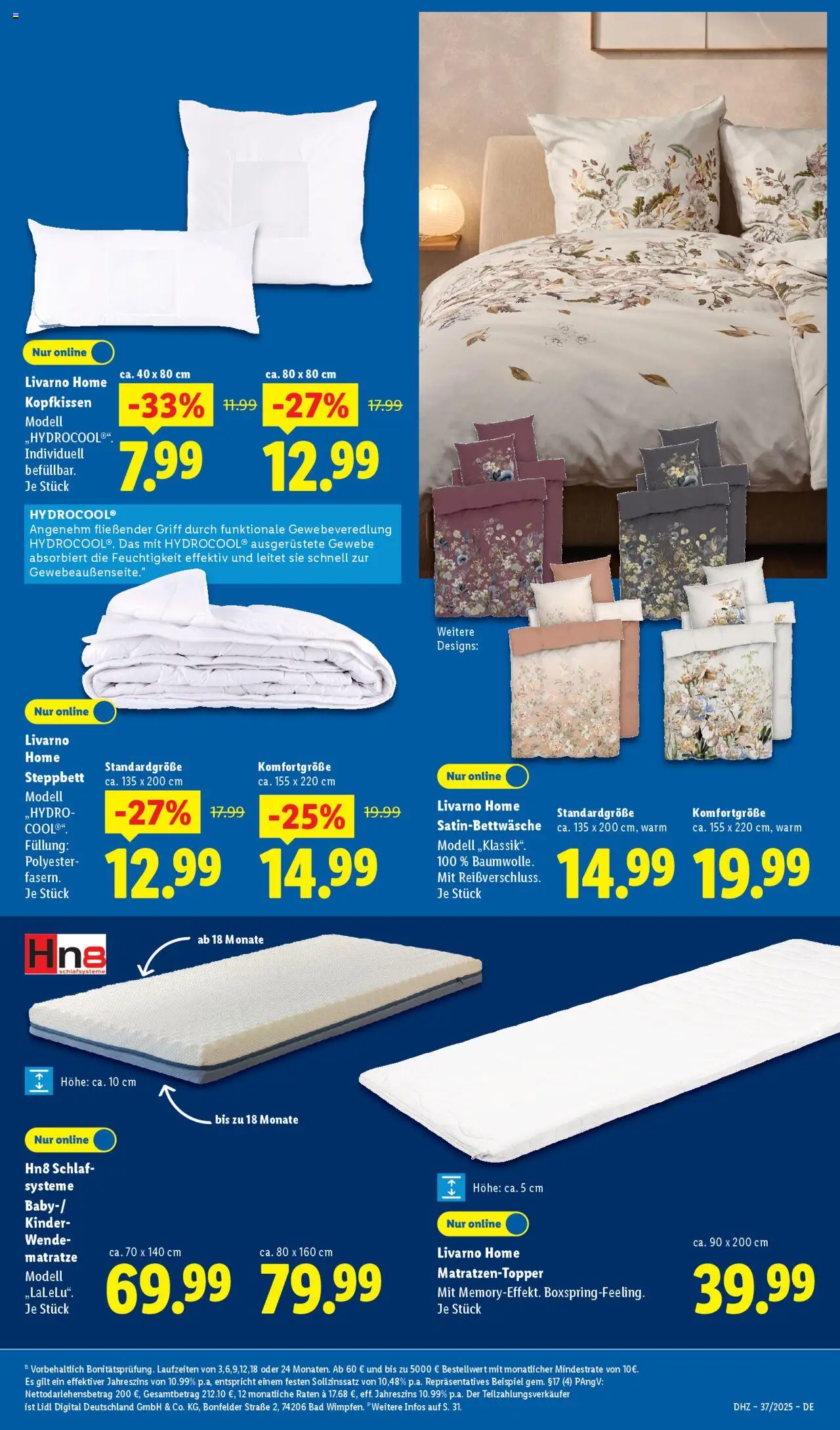 Lidl Prospekt Grimma	 - gültig ab dem 08.09.2025 | Seite: 3 | Produkte: Matratze, Bad, Kopfkissen