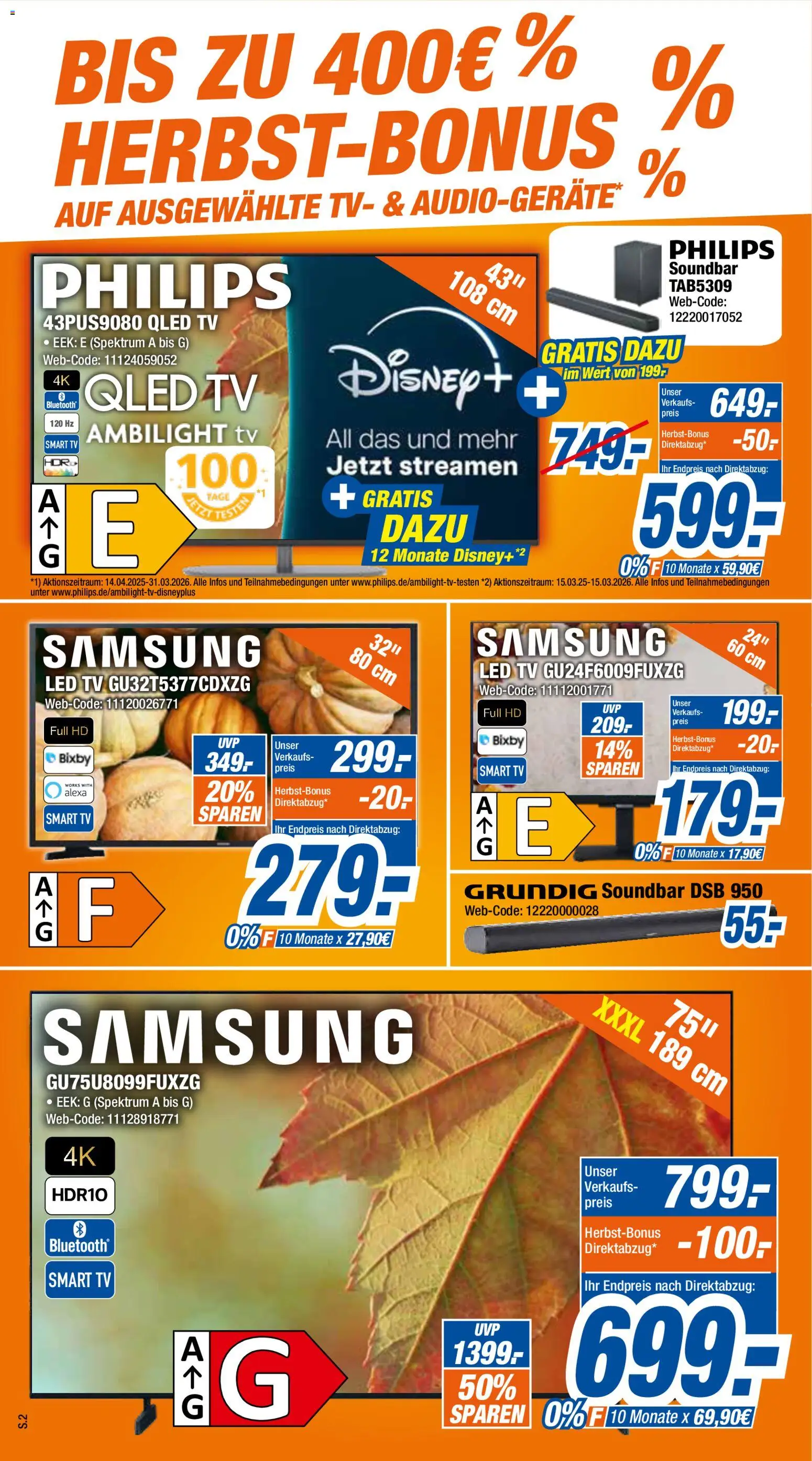 Expert Prospekt 	 – gültig ab 25.10.2025 | Seite: 2 | Produkte: Philips, Smart TV, Soundbar, TV