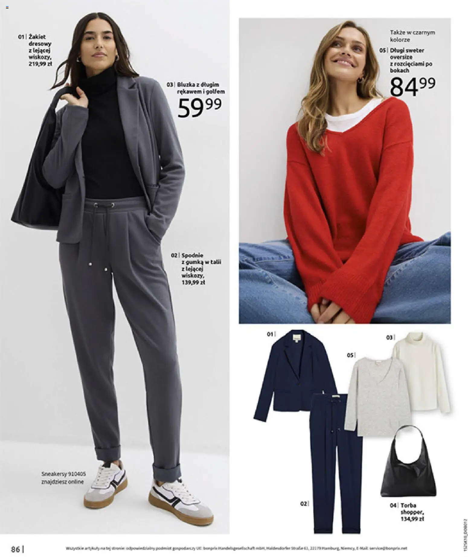 BonPrix Katalog - W Jesiennym Nastroju od 04.11.2025 | Strona: 88 | Produkty: Bluzka, Sweter, Spodnie, Torba