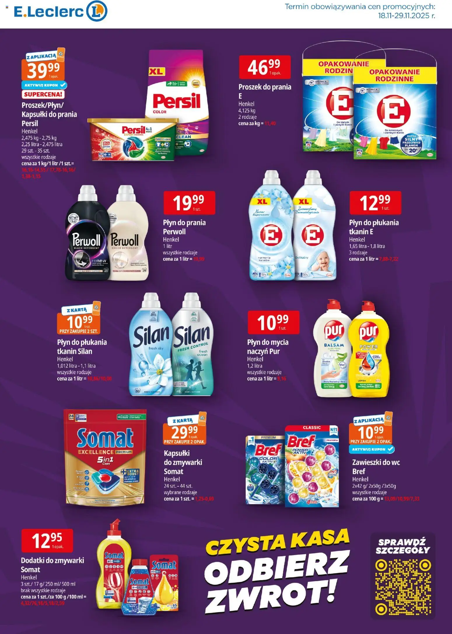 E.Leclerc Gazetka od 18.11.2025 | Strona: 2 | Produkty: Karta, Persil, Kapsułki do prania, Detergent