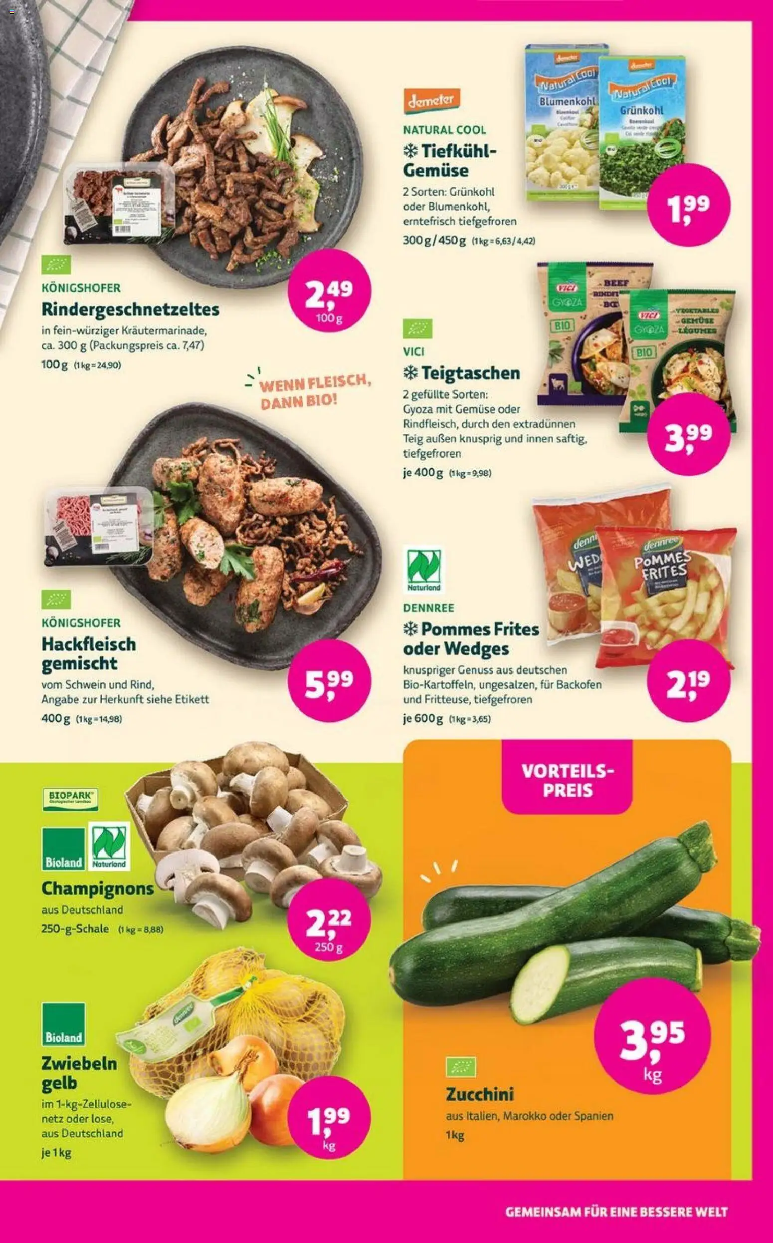Denns BioMarkt Angebote – gültig ab 14.01.2026 | Seite: 11 | Produkte: Pommes, Champignons, Gemüse, Hackfleisch