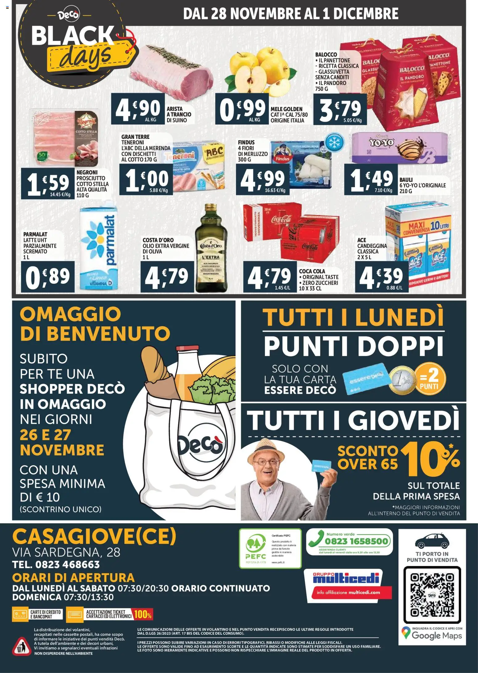 Volantino Decò del 26.11.2025 | Pagina: 16 | Prodotti: Tè, Suino, Panettone, Olio extra vergine