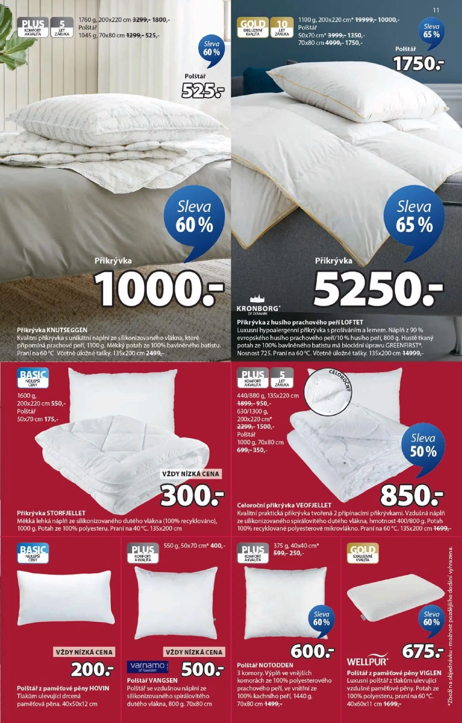 JYSK leták od 25.12.2025 | Strana: 11 | Produkty: Polštář, Přikrývka