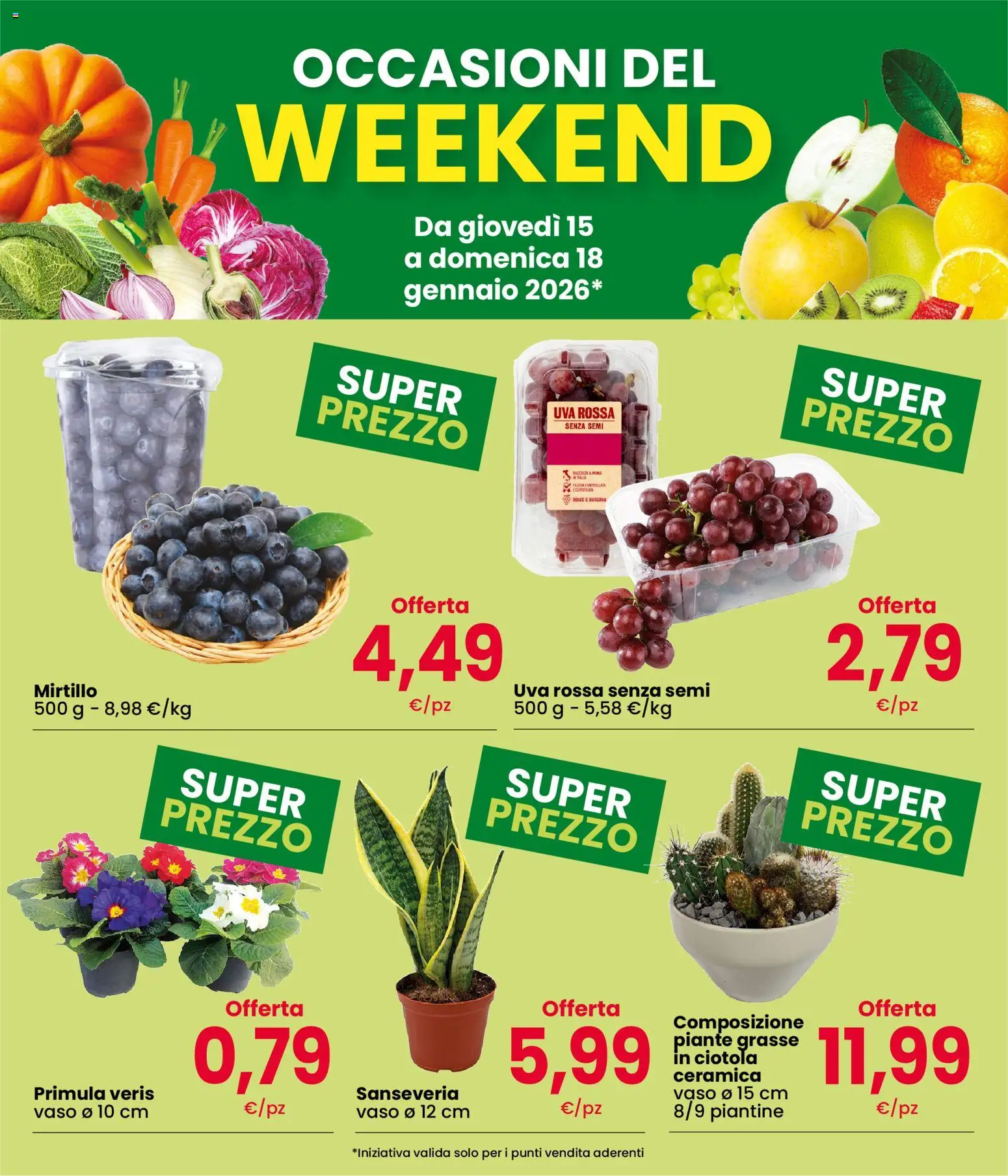 Volantino Eurospar del 15.01.2026 | Pagina: 2 | Prodotti: Uva, Ciotola, Vaso
