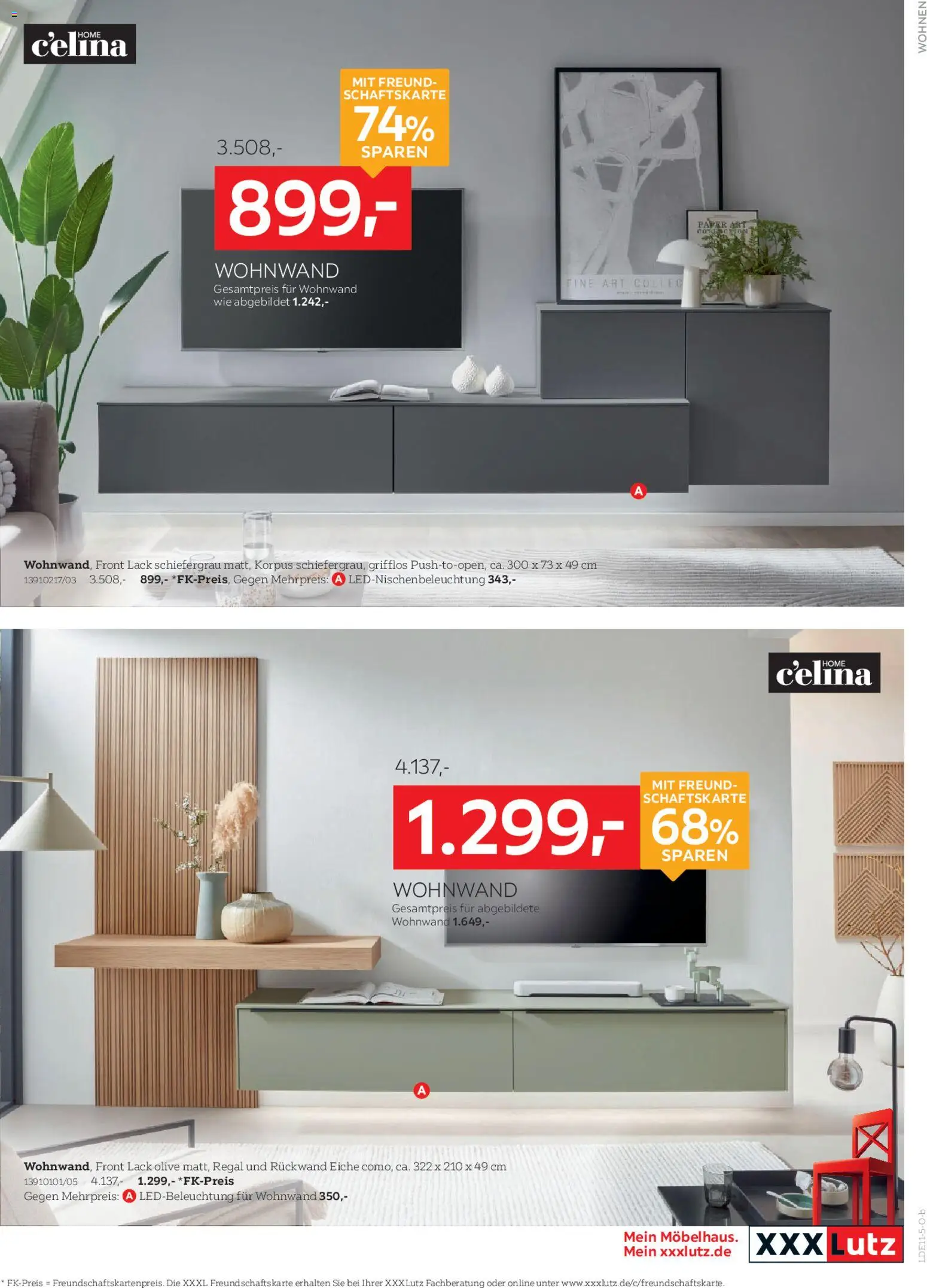 XXXL Lutz Nr. 1 beim Preis – gültig ab 02.11.2025 | Seite: 15 | Produkte: Wohnwand, Regal