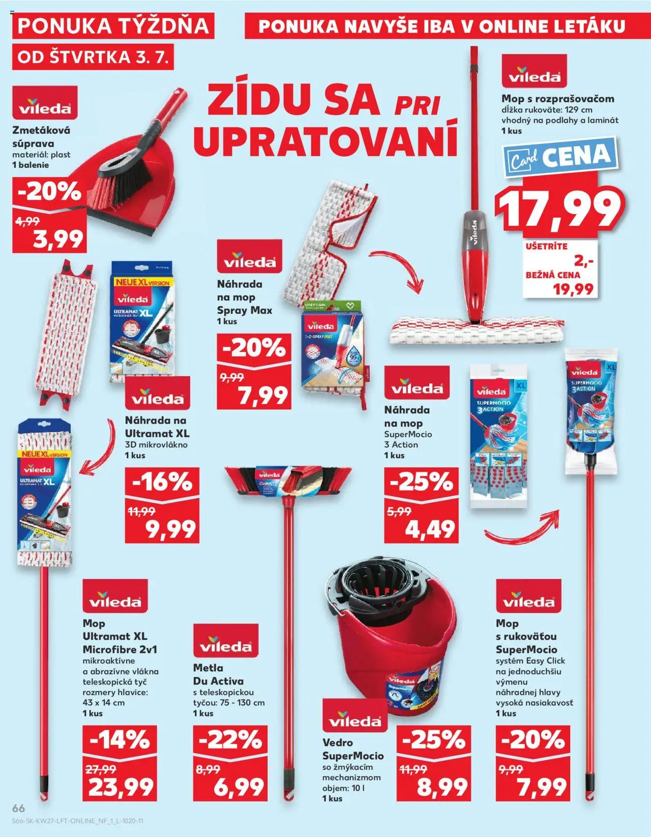 Nové Kaufland akcie – leták je platný od 03.07.2025 | Strana: 66 | Produkty: Mop