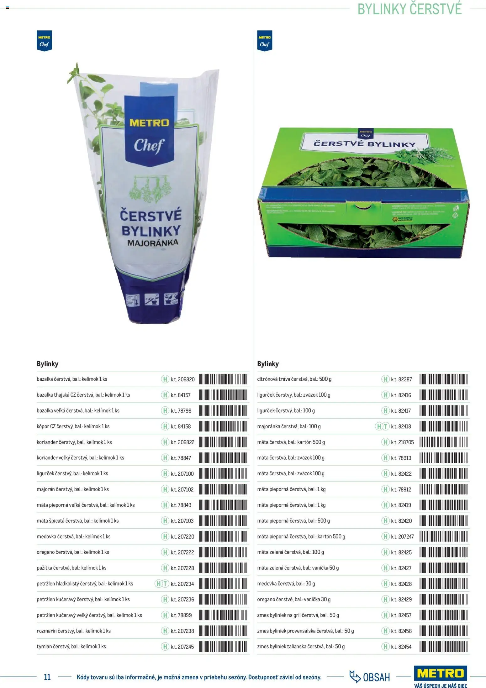 Nové Metro akcie – leták je platný od 01.01.2025 | Strana: 11 | Produkty: Gril, Pažítka, Petržlen