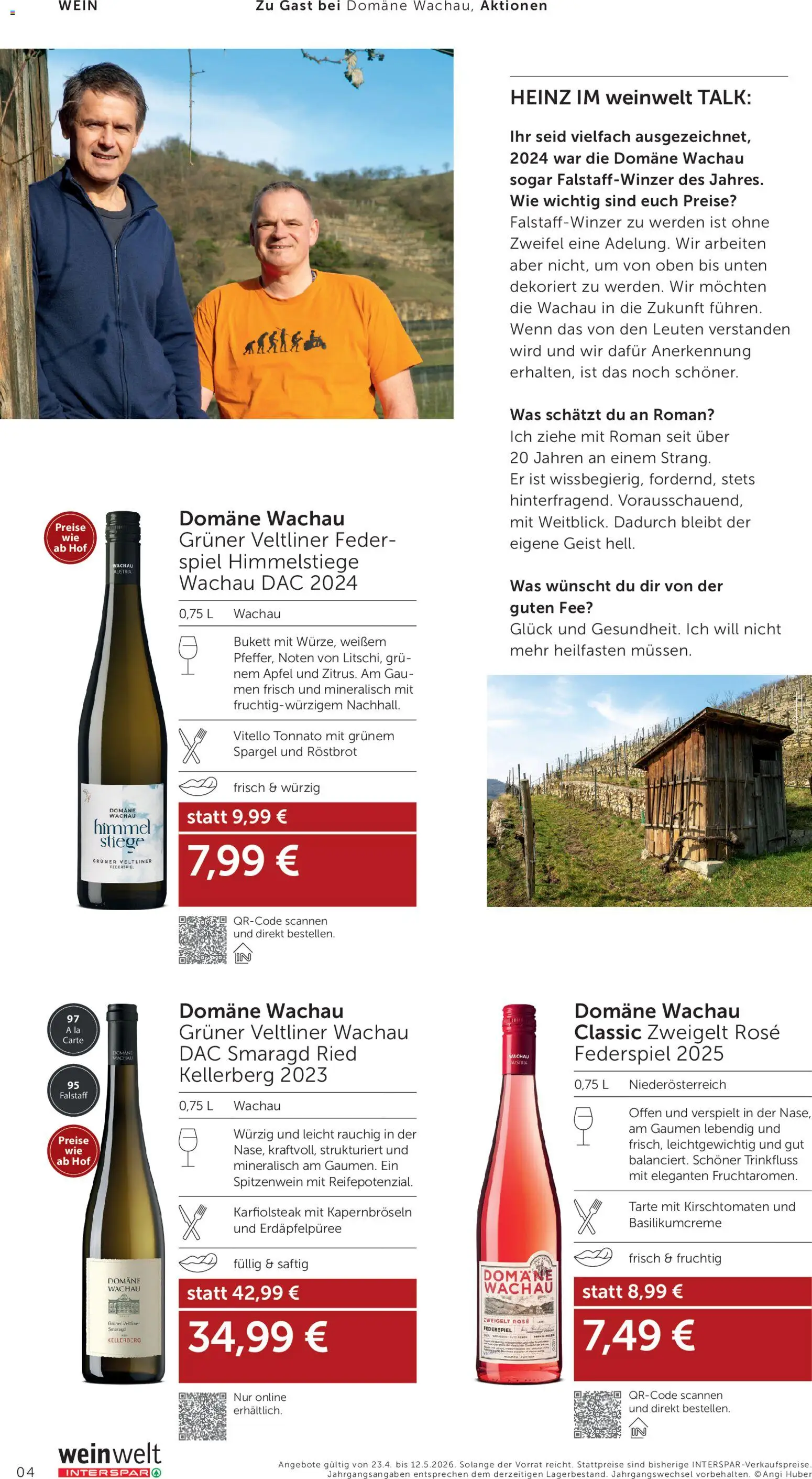 Interspar Wein Welt gültig ab 23.04.2026 | Seite: 4 | Produkte: Spiel, Wein, Äpfel