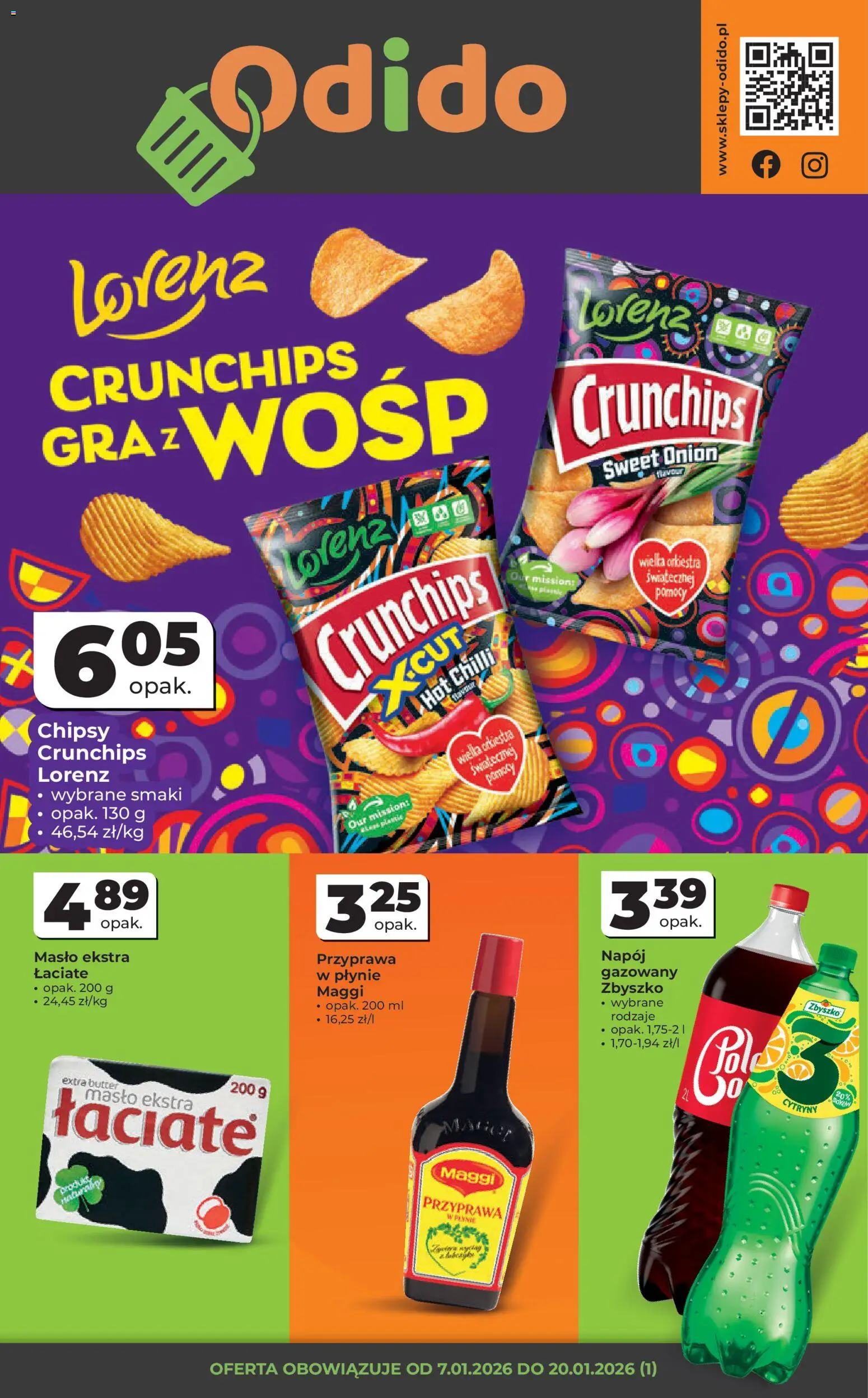 Odido Gazetka od 07.01.2026 | Strona: 1 | Produkty: Chipsy, Cytryny, Masło