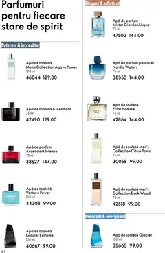 Ofertele Oriflame valabile de la 06.05.2026 | Pagină: 64 | Produse: Apă de parfum, Toaletă, Parfum, Apă